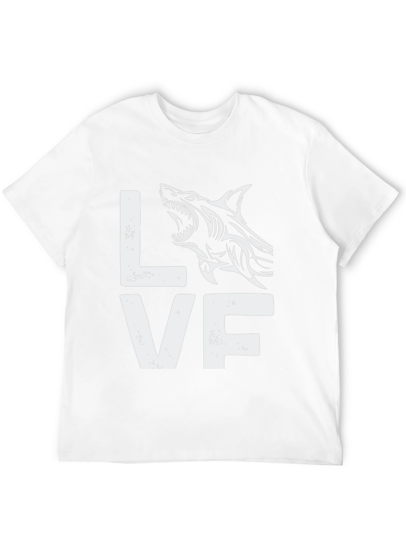 Black Love Wolf Graphic Tee - Men's Black Short Sleeve view 12