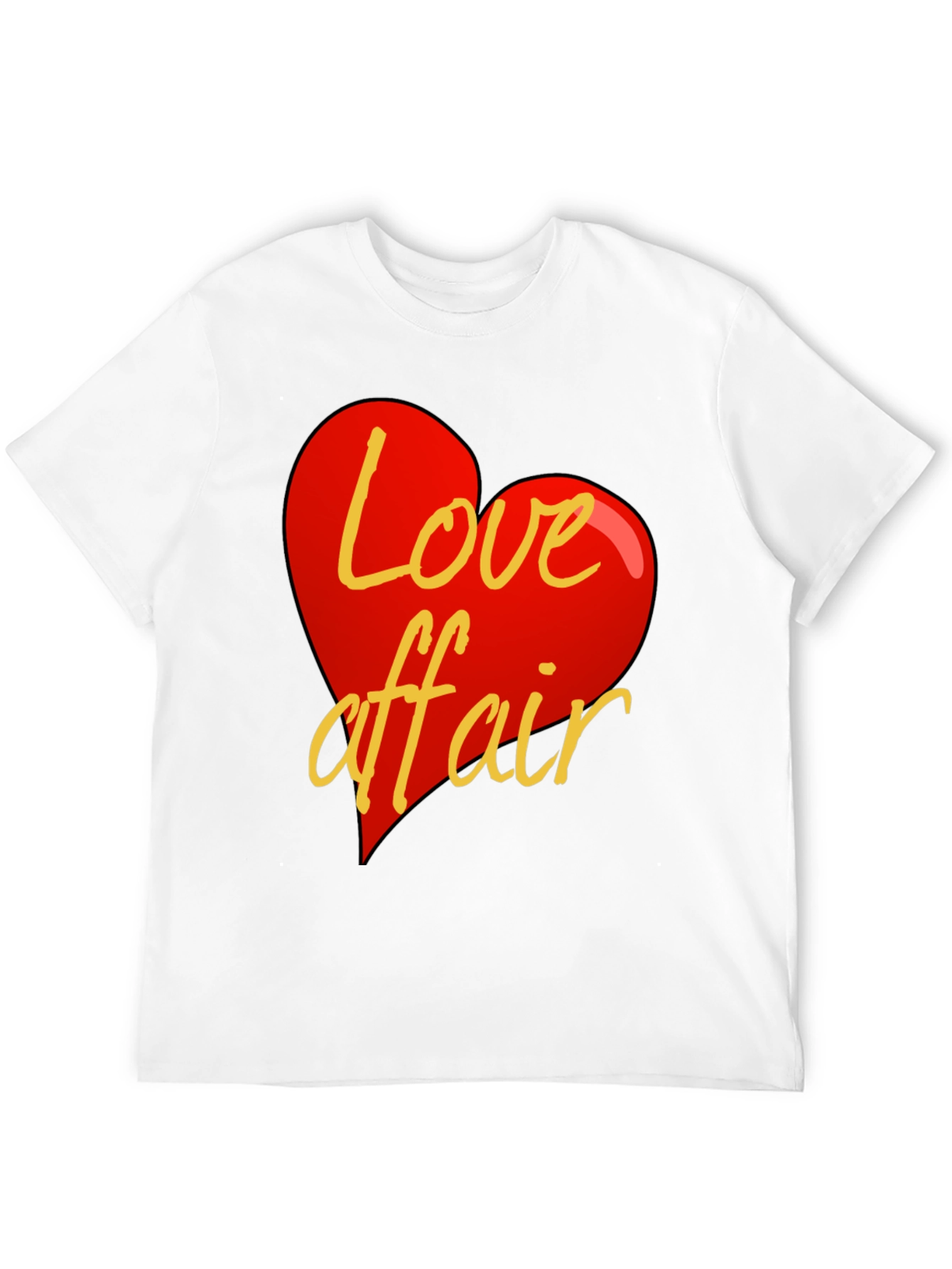 Black Love Affair Graphic Tee - Black Crew Neck T-Shirt view 12
