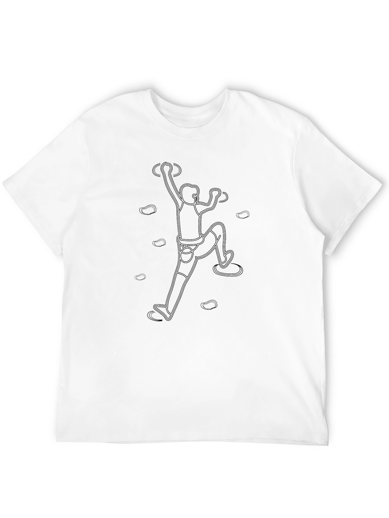 Black Climbing T-Shirt - Minimalist Rock Climber Design view 12