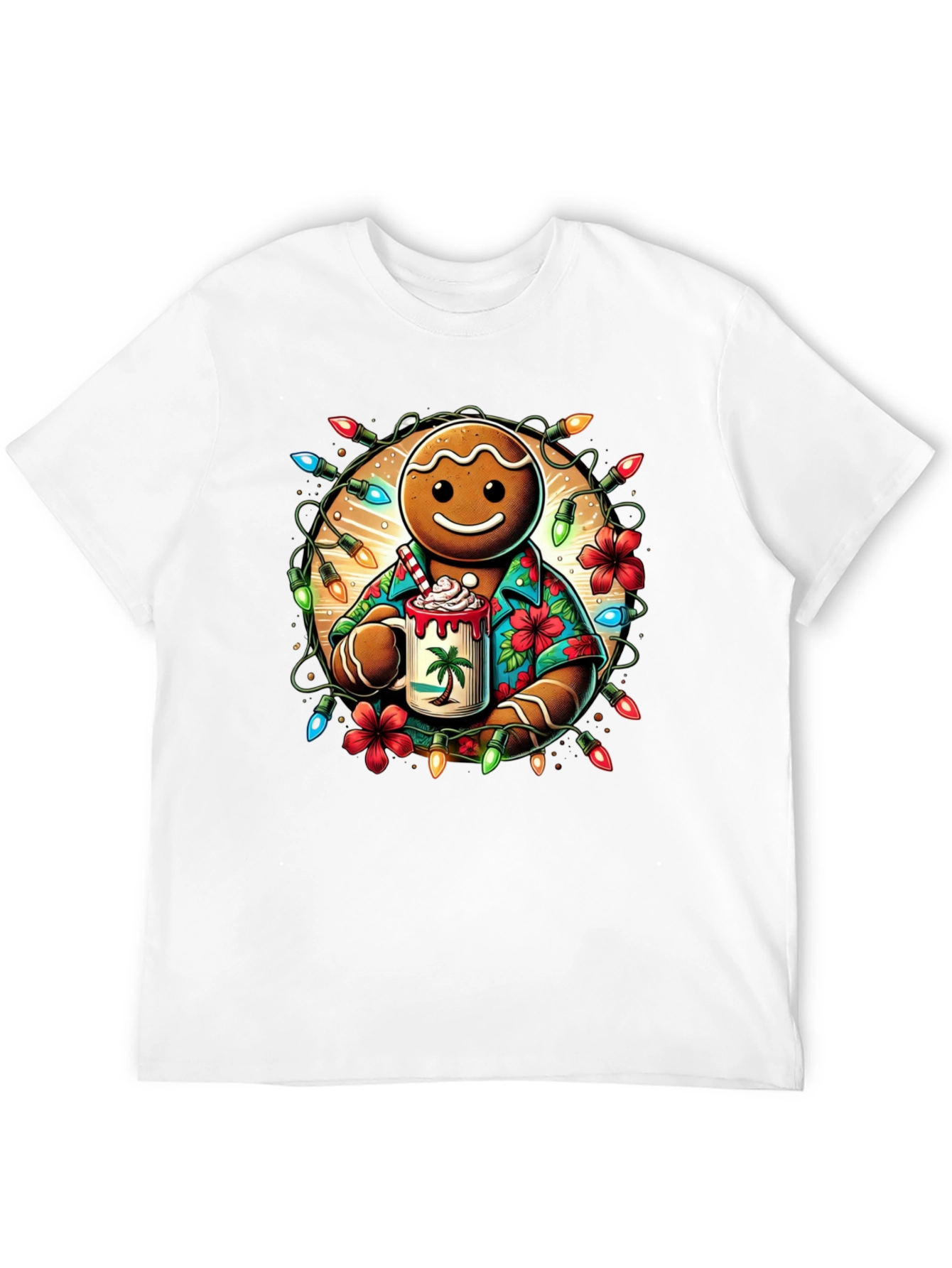 Gingerbread Hawaiian Holiday T-Shirt - 12