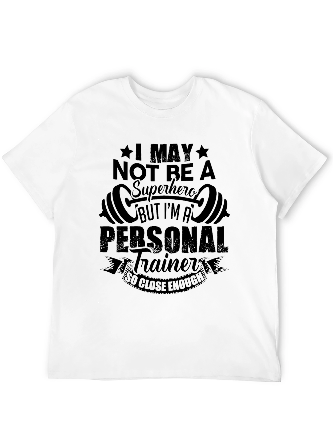 Black Personal Trainer Superhero T-Shirt view 12