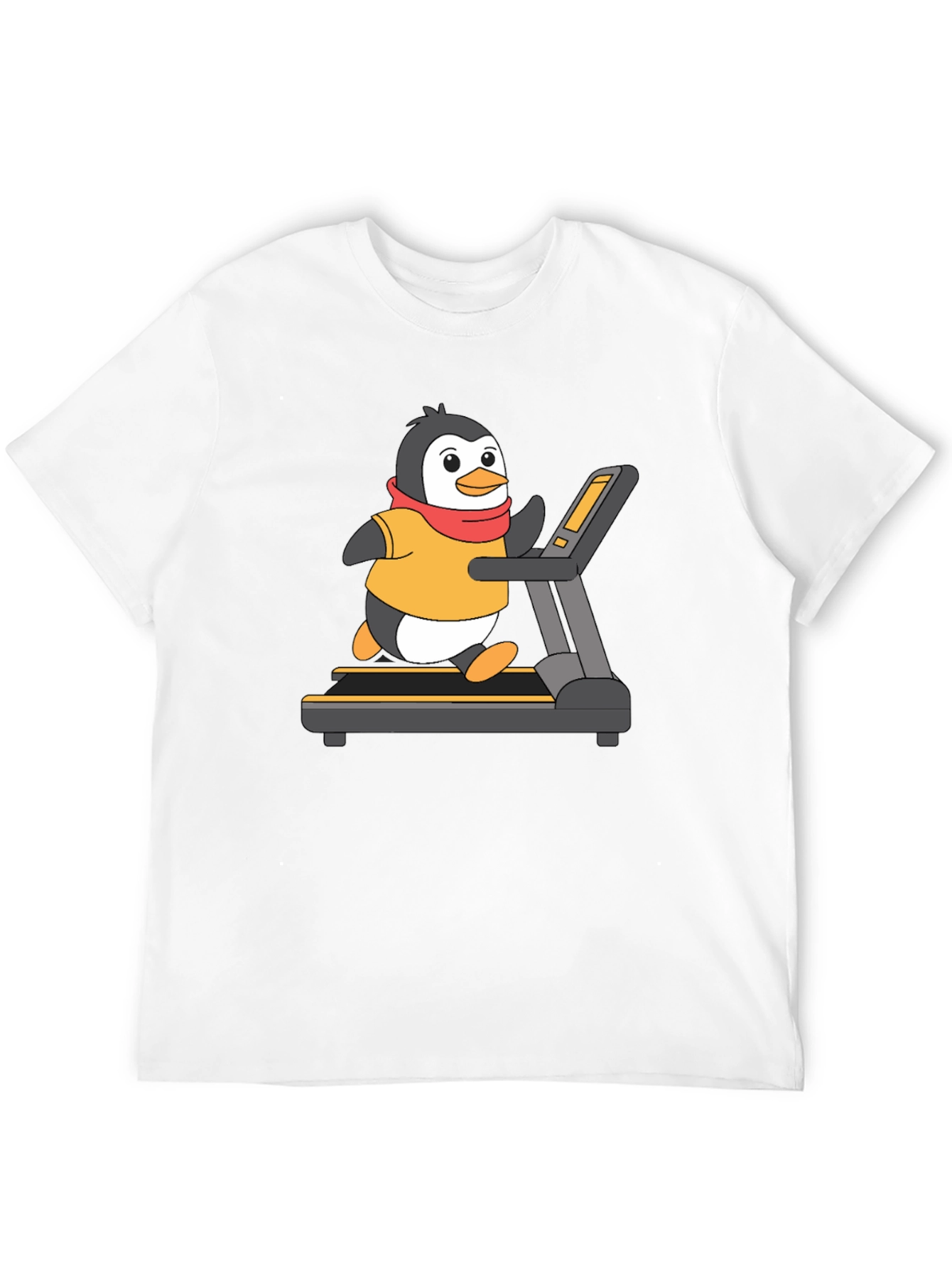 Black Penguin Treadmill Graphic Tee - Workout Humor view 12