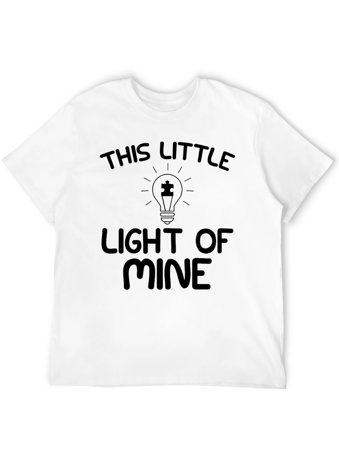 Black Autism Awareness T-Shirt - This Little Light of Mine view 12
