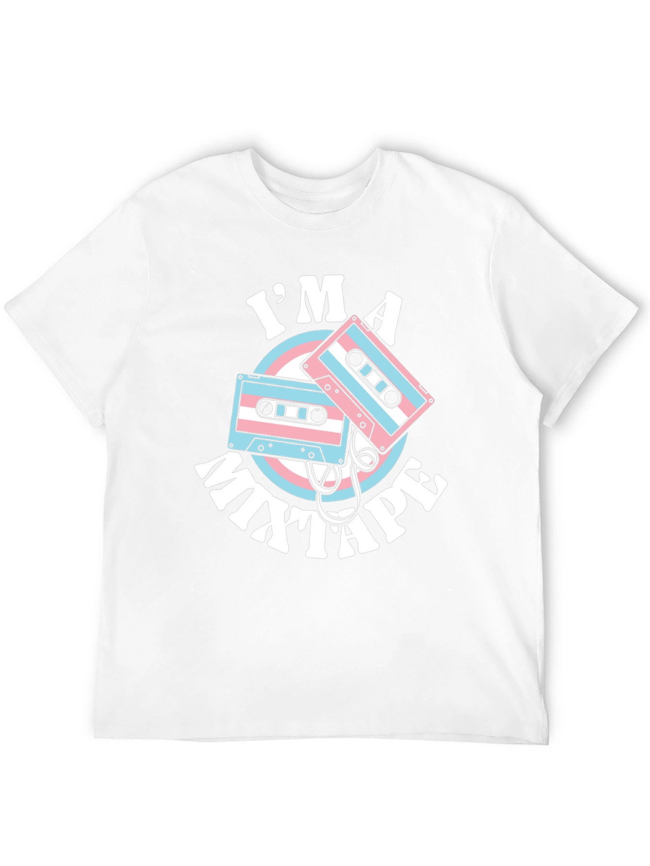 Black I'm a Mixtape T-Shirt - Transgender Pride Design view 12