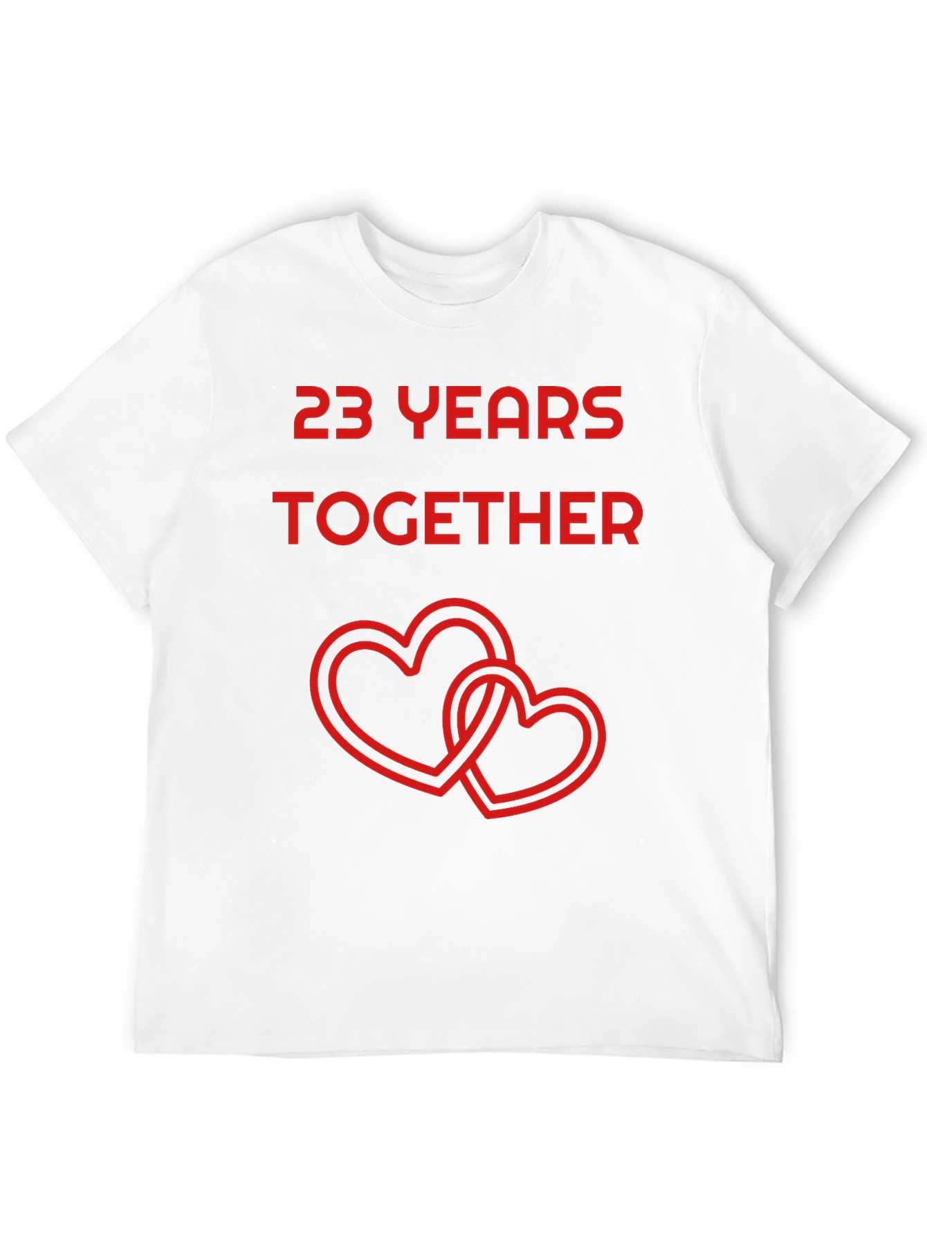 Black 23 Years Together Anniversary T-Shirt view 12