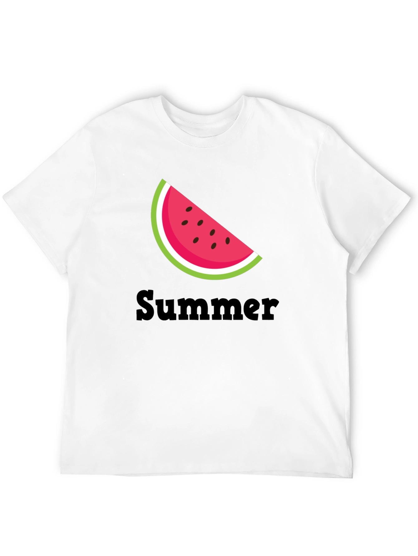 Black Summer Watermelon Slice Black T-Shirt view 12