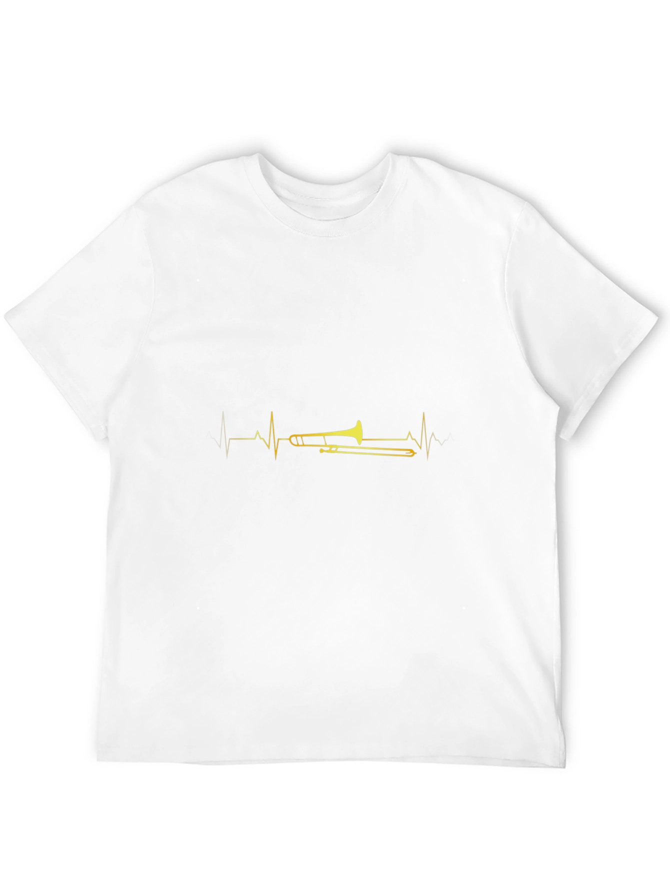 Black Trombone Heartbeat Graphic Tee - Musician's Delight view 12