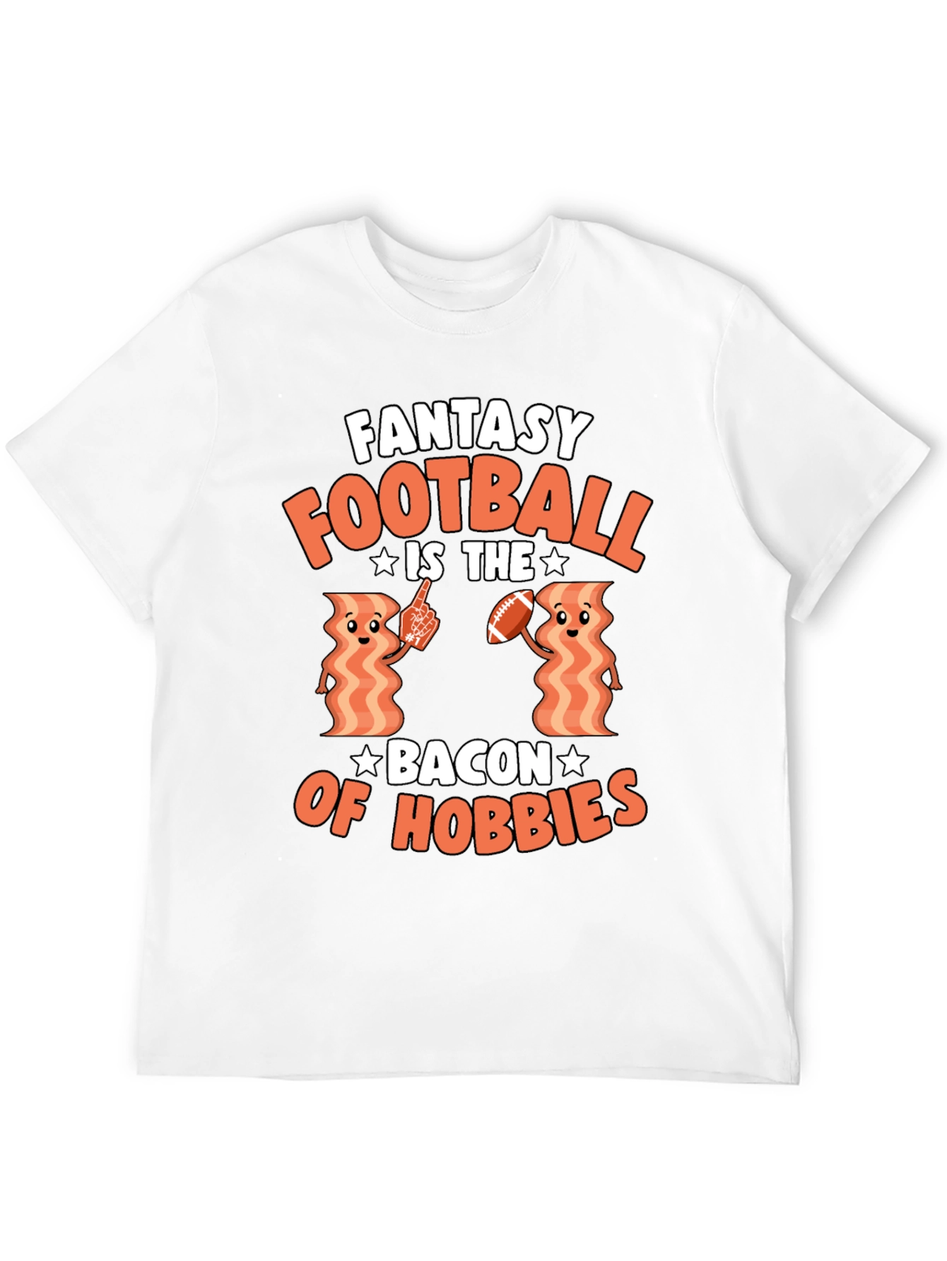 Black Fantasy Football Bacon Hobbies T-Shirt view 12