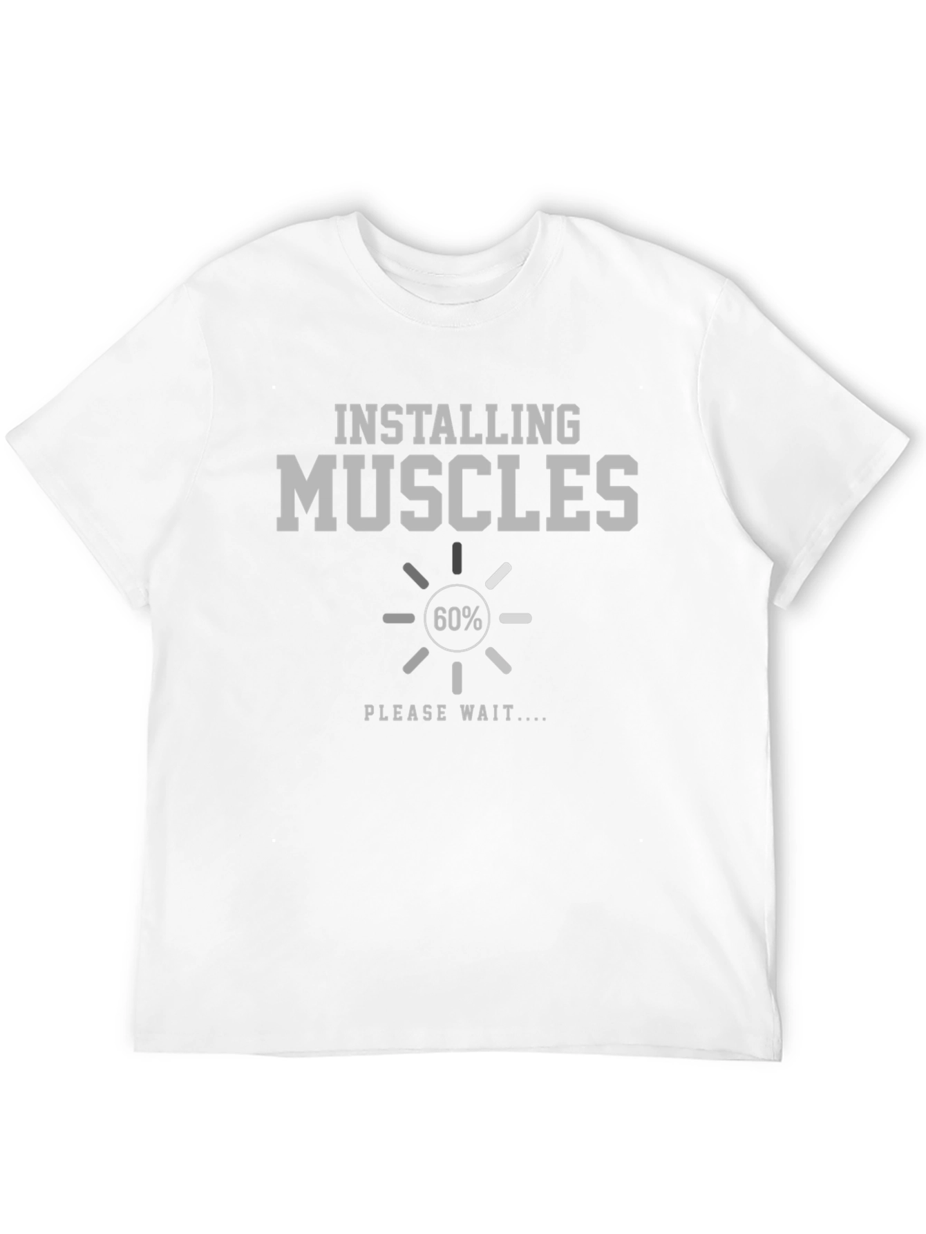 Black Installing Muscles T-Shirt - Gym Humor Tee view 12