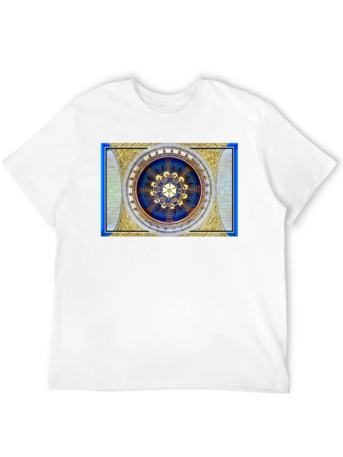 Black Architectural Ceiling Art T-Shirt view 12