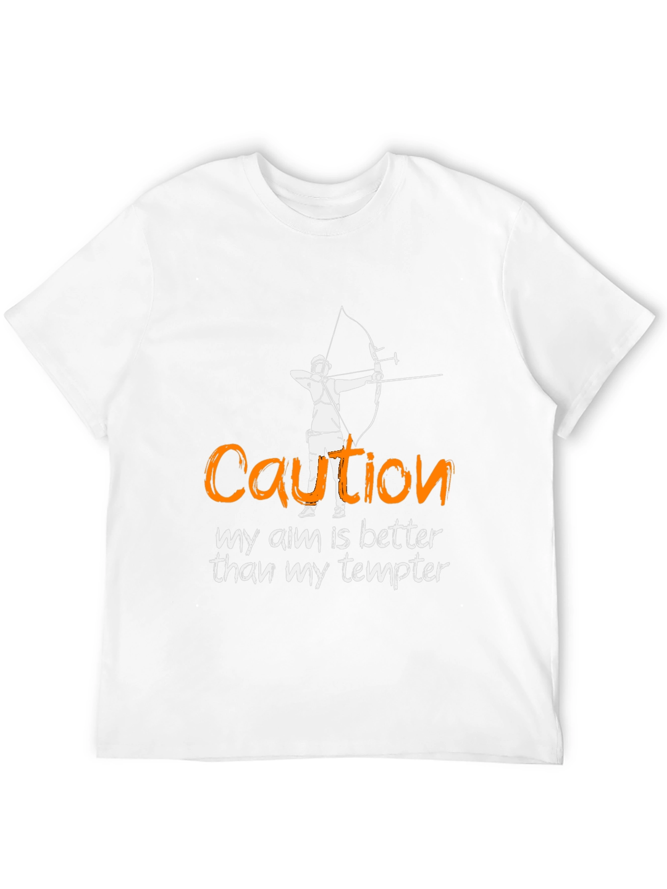 Black Caution: Archery Aim T-Shirt view 12