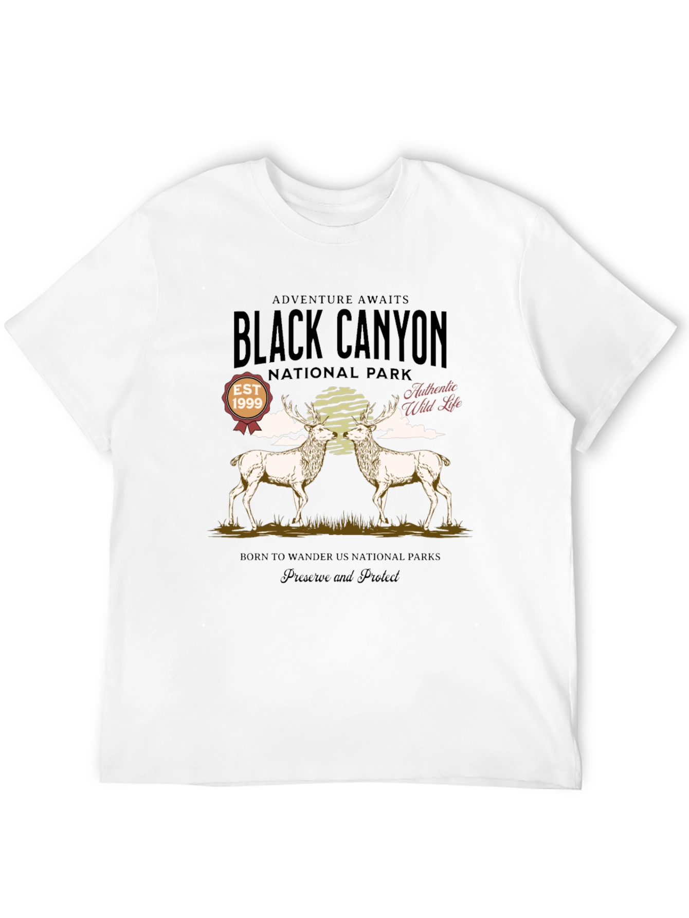 Black Black Canyon National Park Deer Graphic Tee view 12