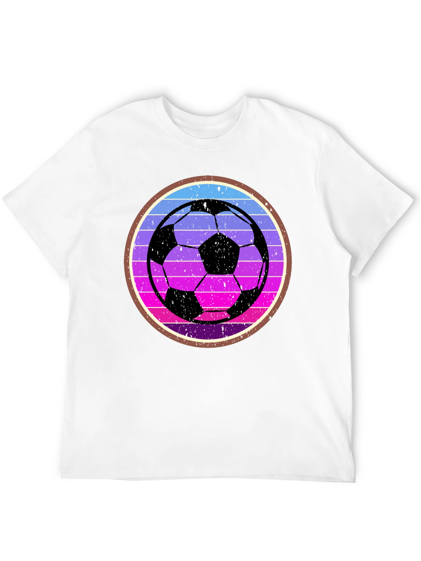 Black Retro Soccer Ball Graphic Tee view 12