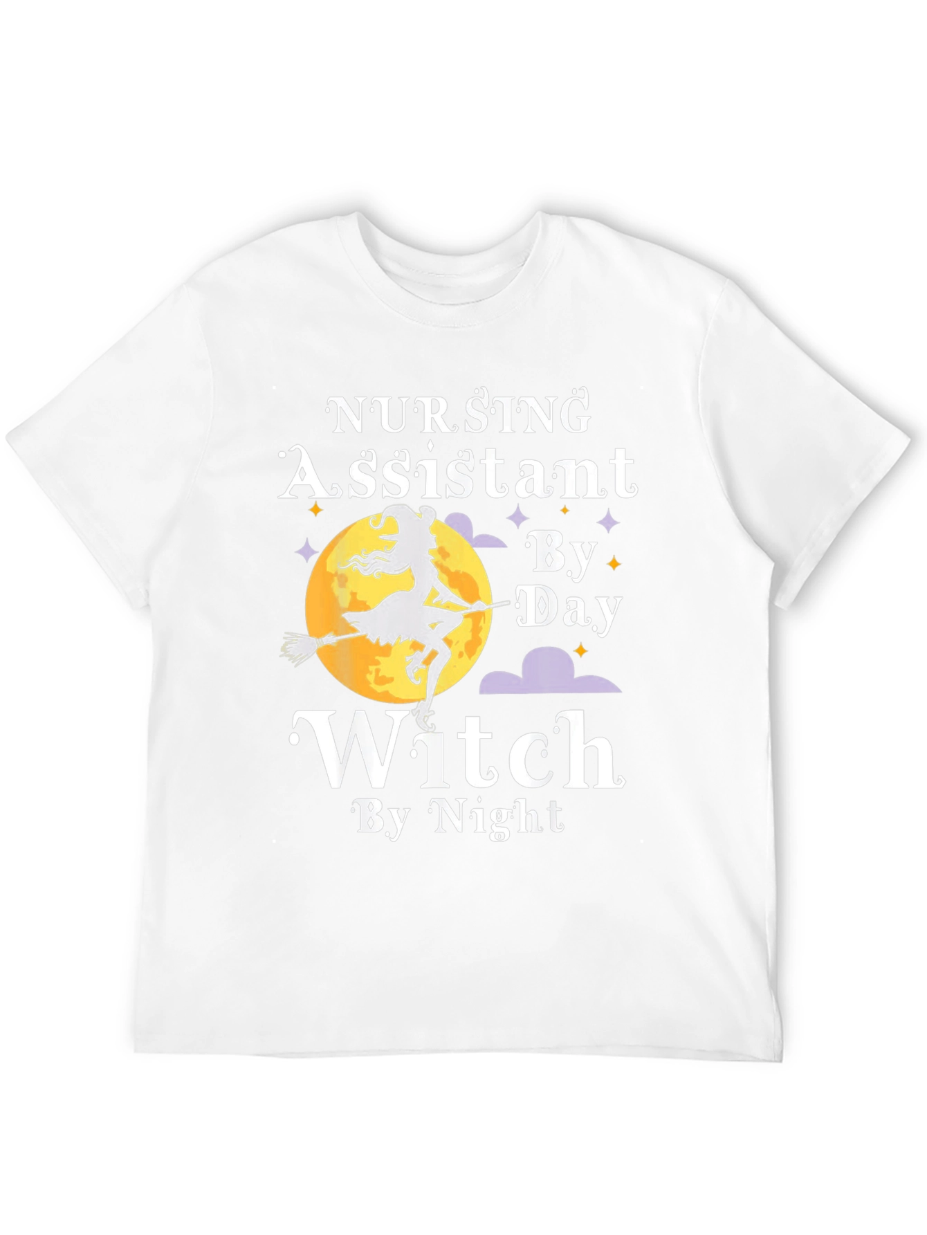 Black Nursing Assistant Witch By Day Halloween T-Shirt view 12