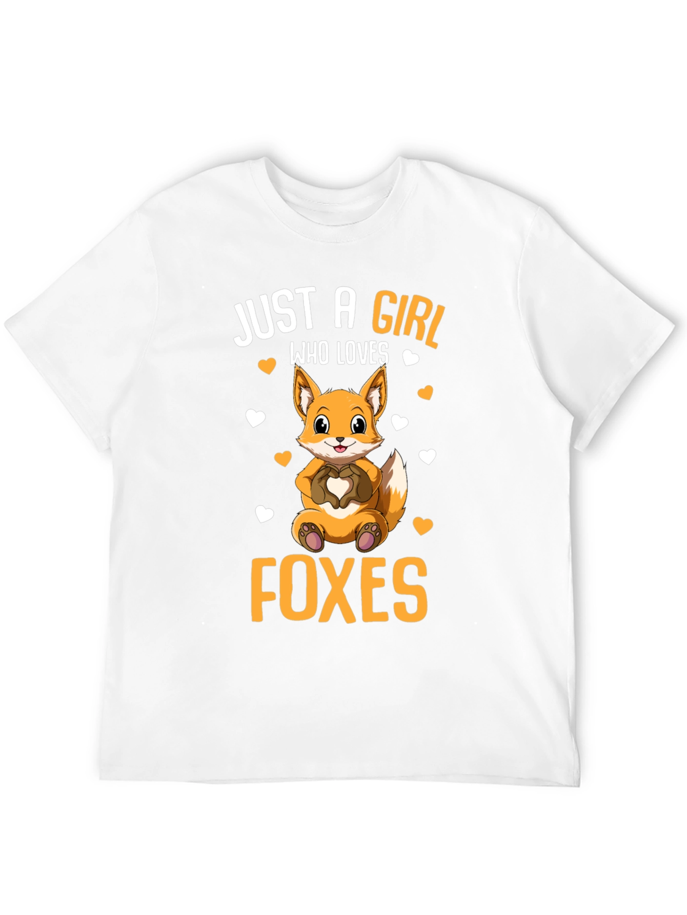 Black Just A Girl Who Loves Foxes T-Shirt view 12