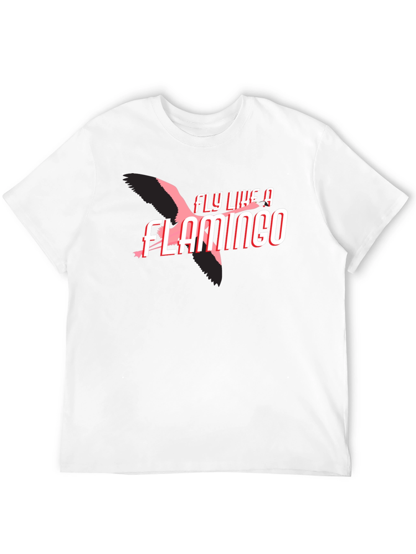Black Fly Like a Flamingo Graphic Tee - Black view 12