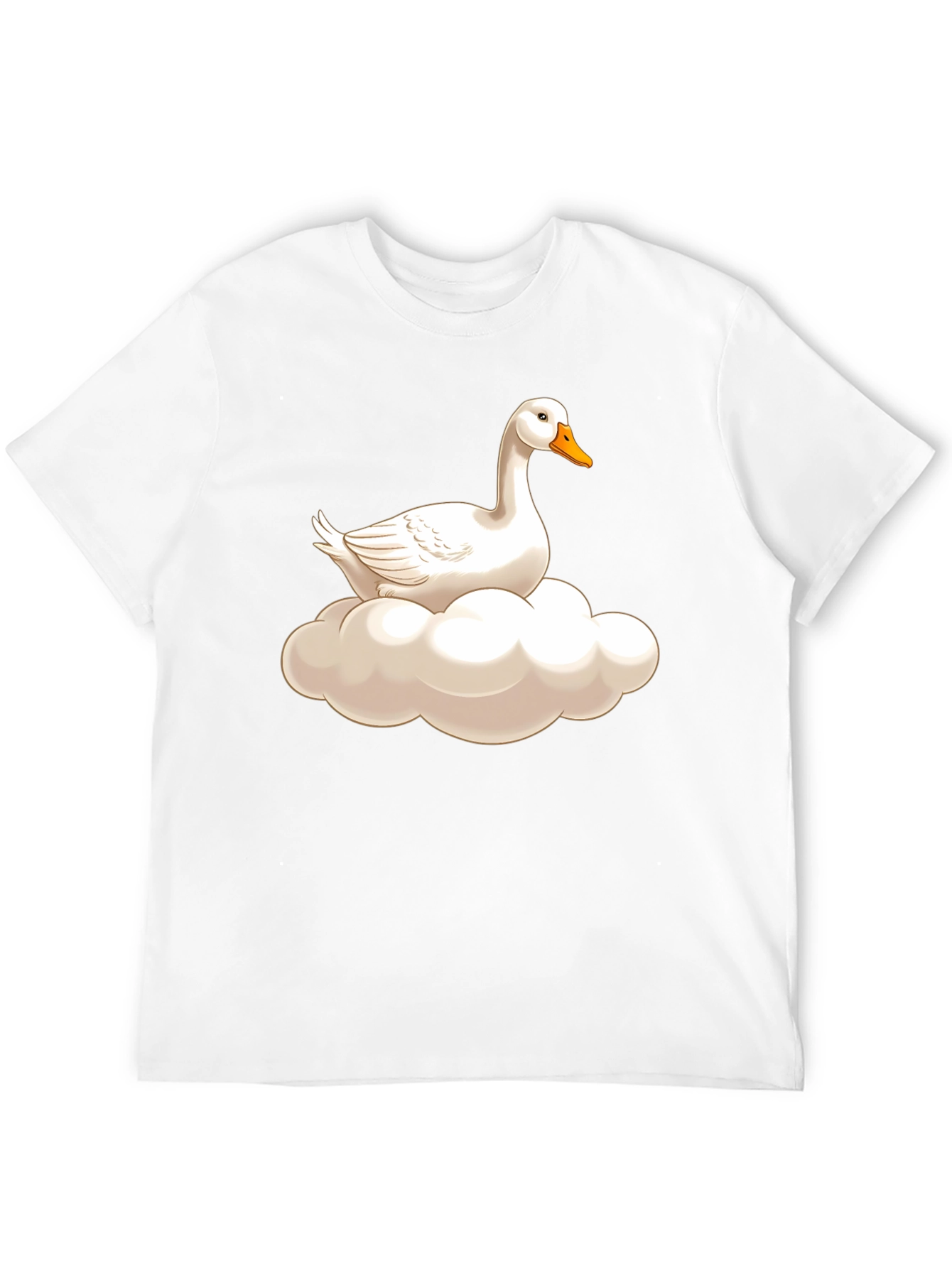 Black Goose on Cloud Graphic Tee - Black Cotton T-Shirt view 12