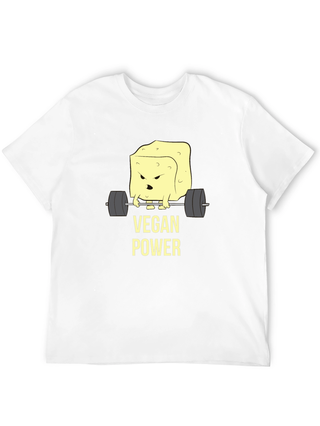 Vegan Power T-Shirt - Weightlifting Tofu Design - 12