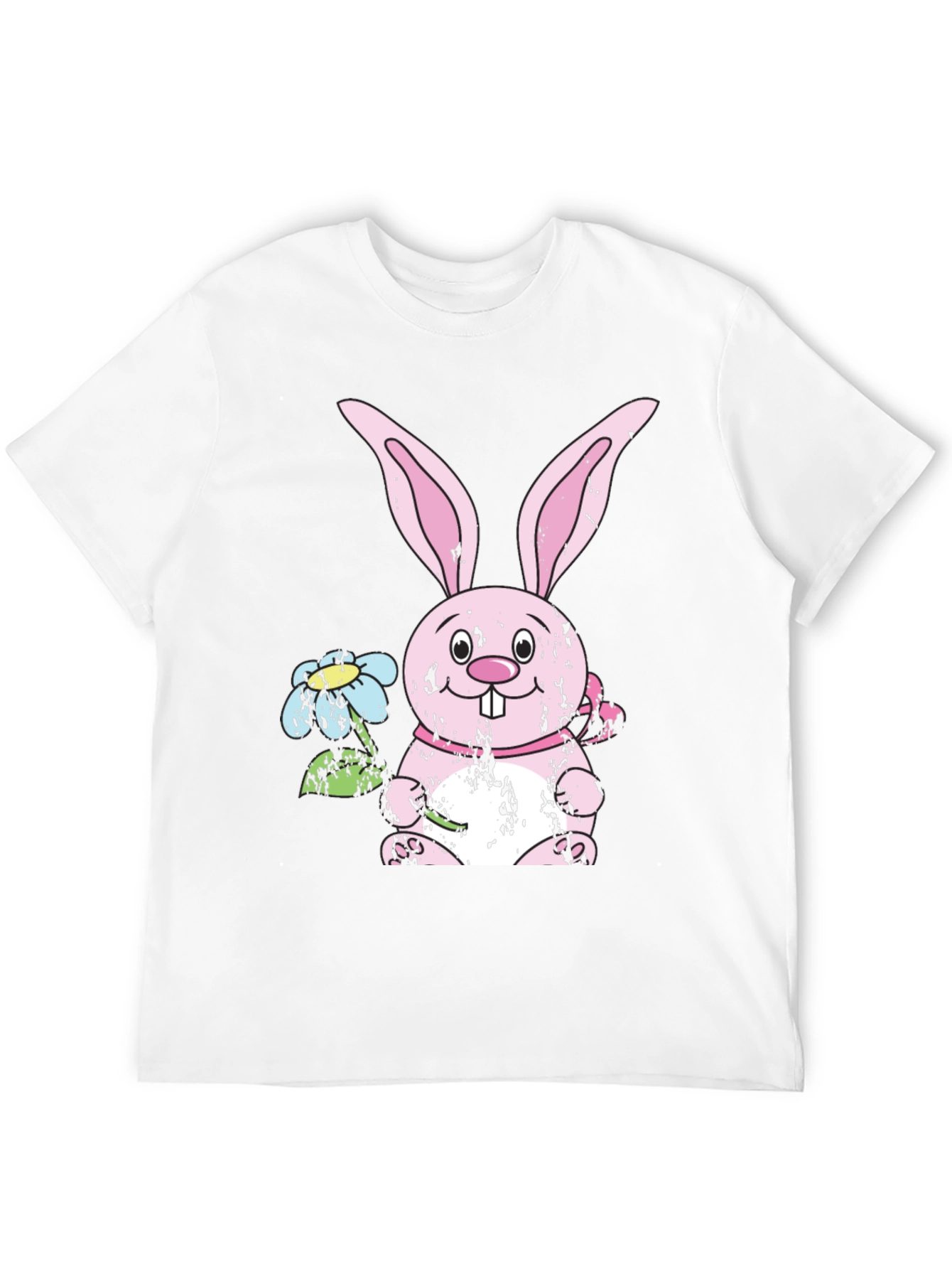 Camiseta Negra con Diseño de Conejo de Pascua