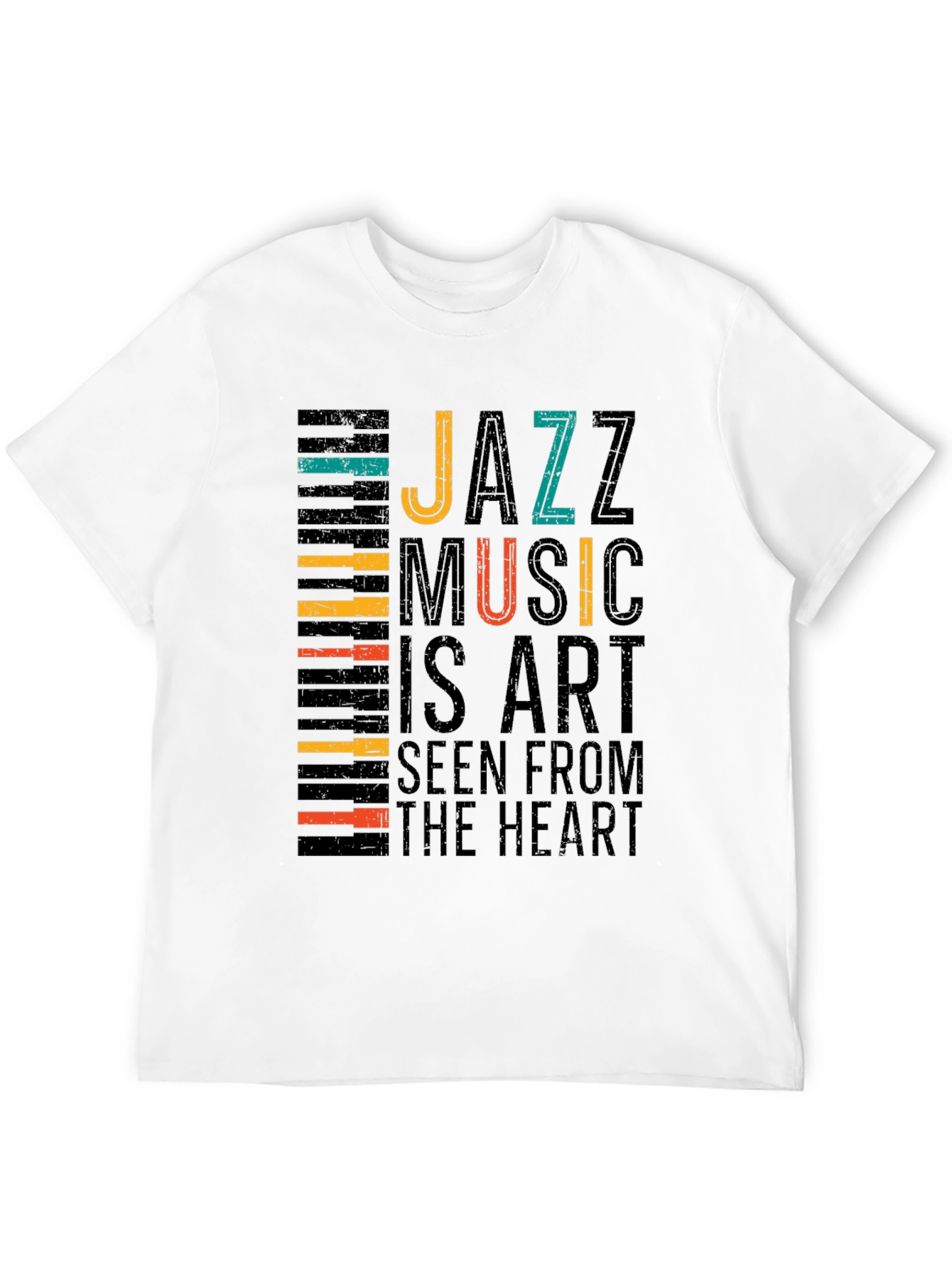 Black Jazz Music Art T-Shirt - Seen From The Heart view 12