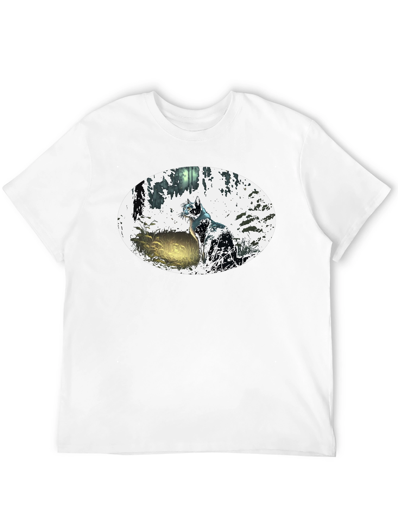 Black Mystic Cat Black T-Shirt view 12