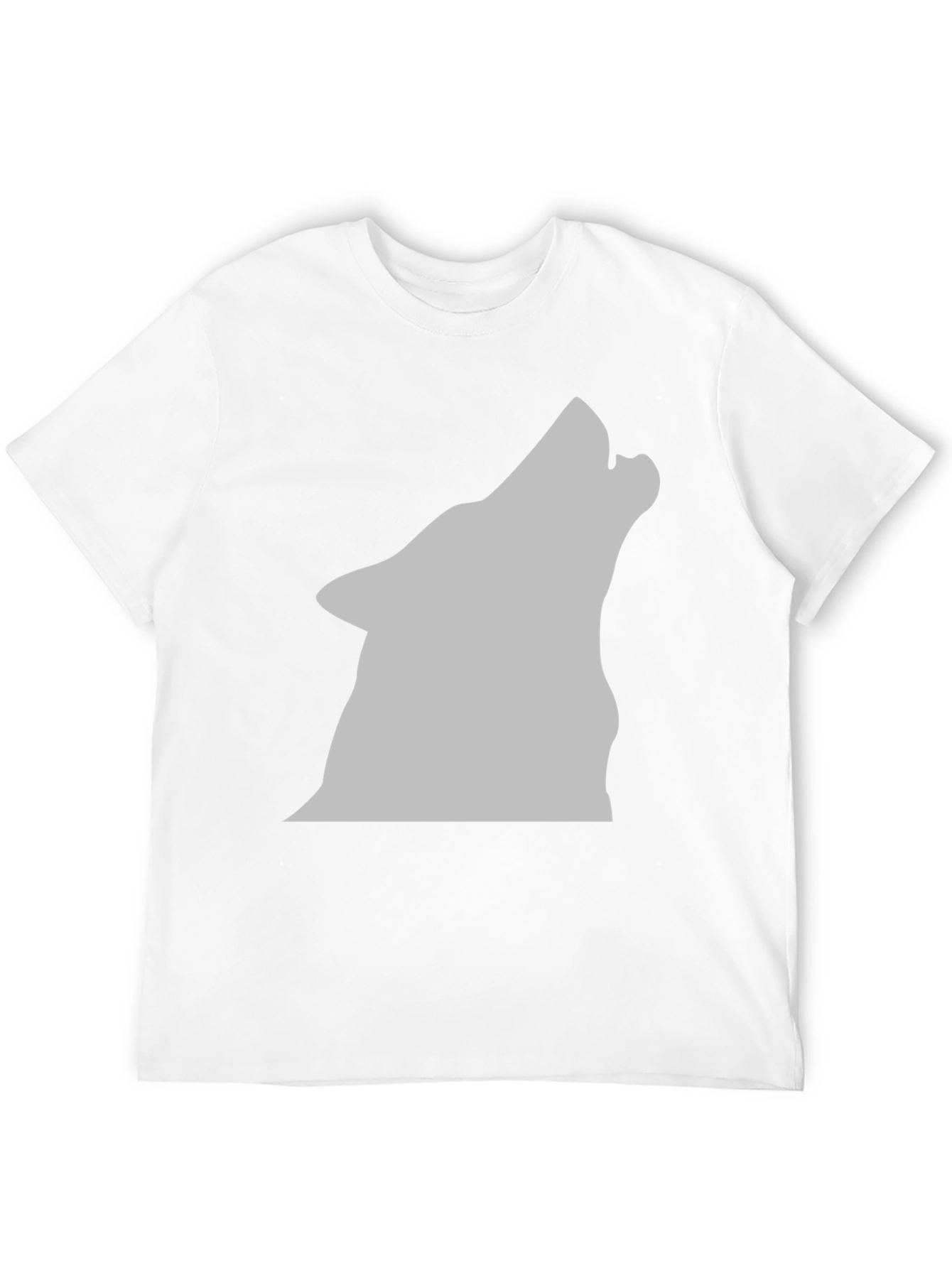 Black Wolf Silhouette Graphic Tee - Black Cotton T-Shirt view 12