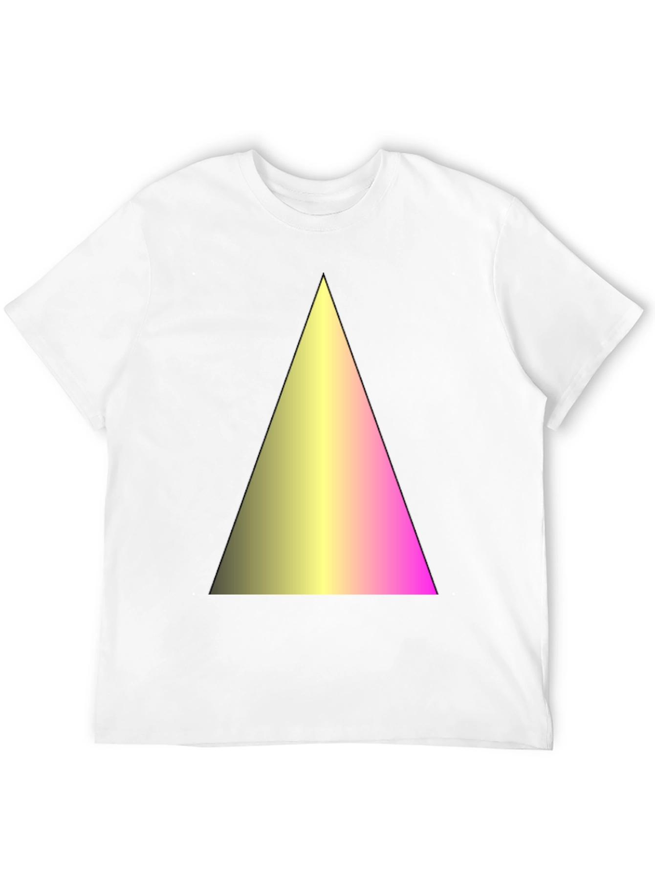 Black Gradient Triangle Graphic Black T-Shirt view 12