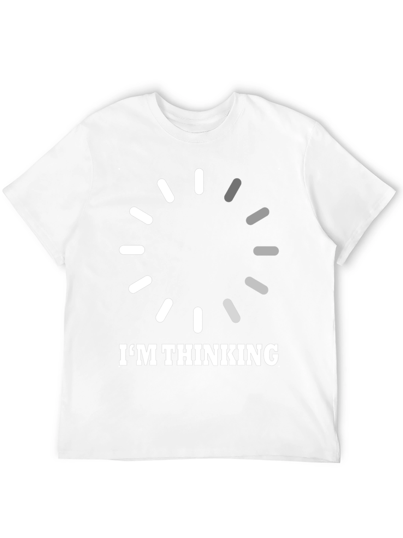 Black I'm Thinking Loading Circle Graphic T-Shirt view 12