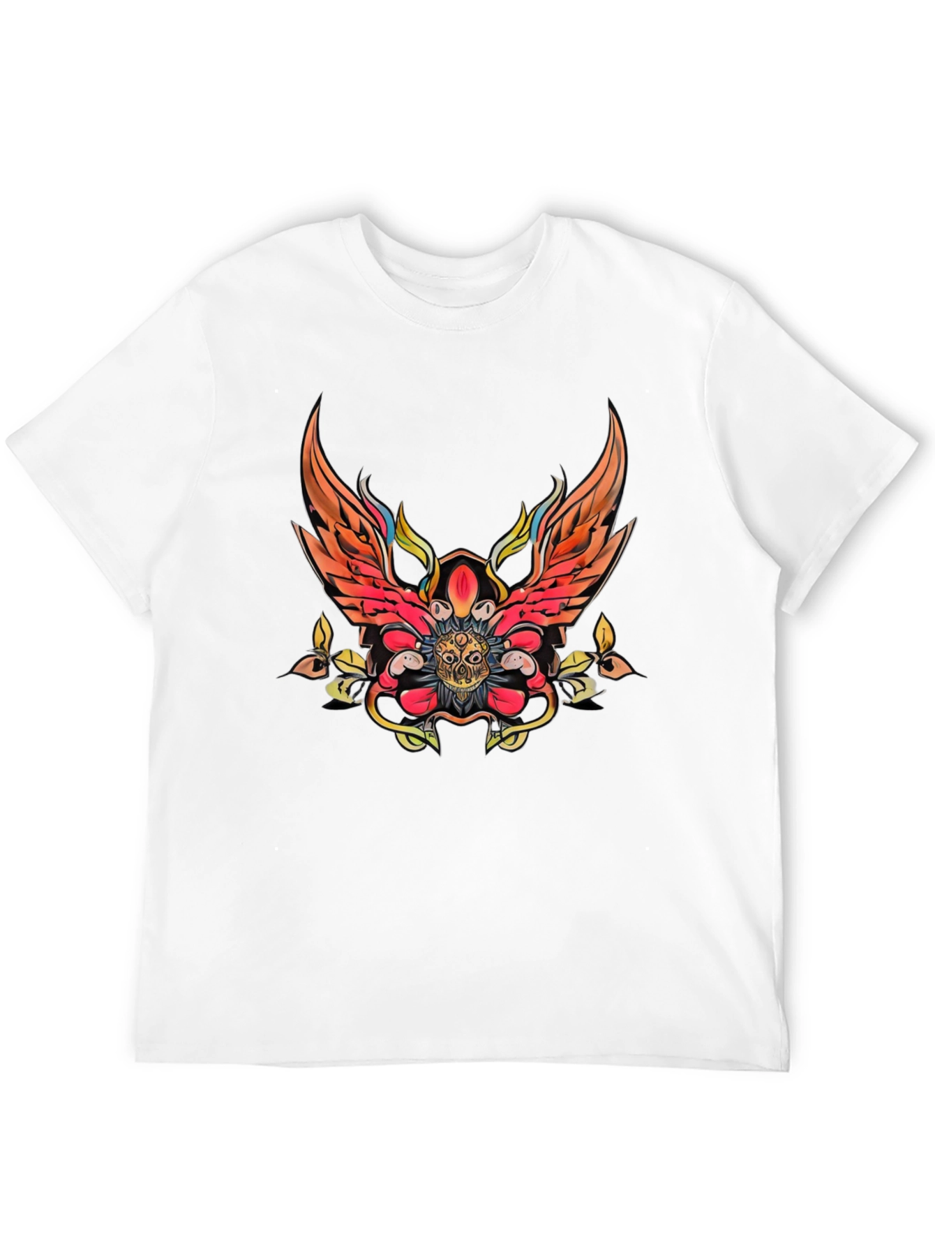 Black Graphic Print Crew Neck Tee view 12