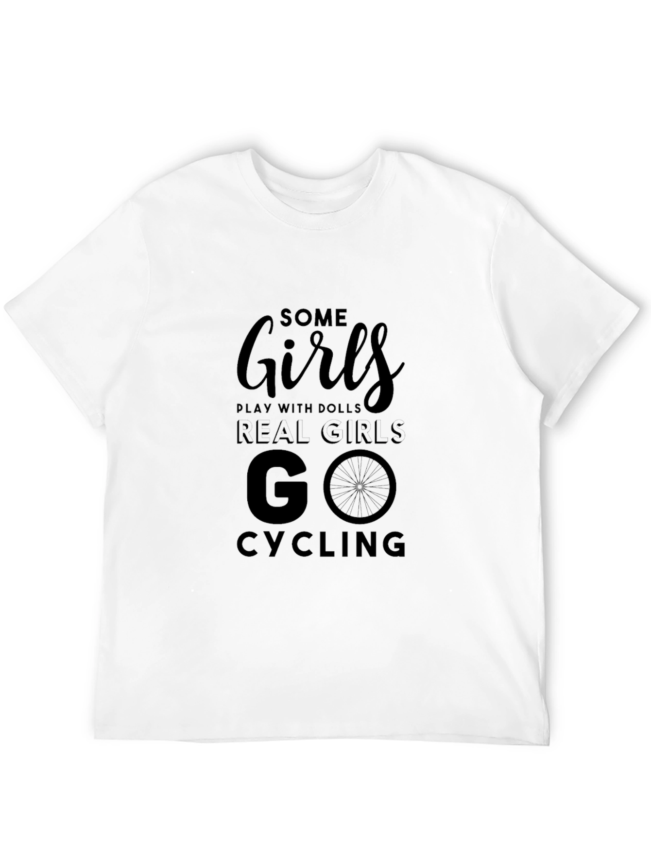 Black Cycling Girls T-Shirt - Sporty Women's Fashion Tee view 12