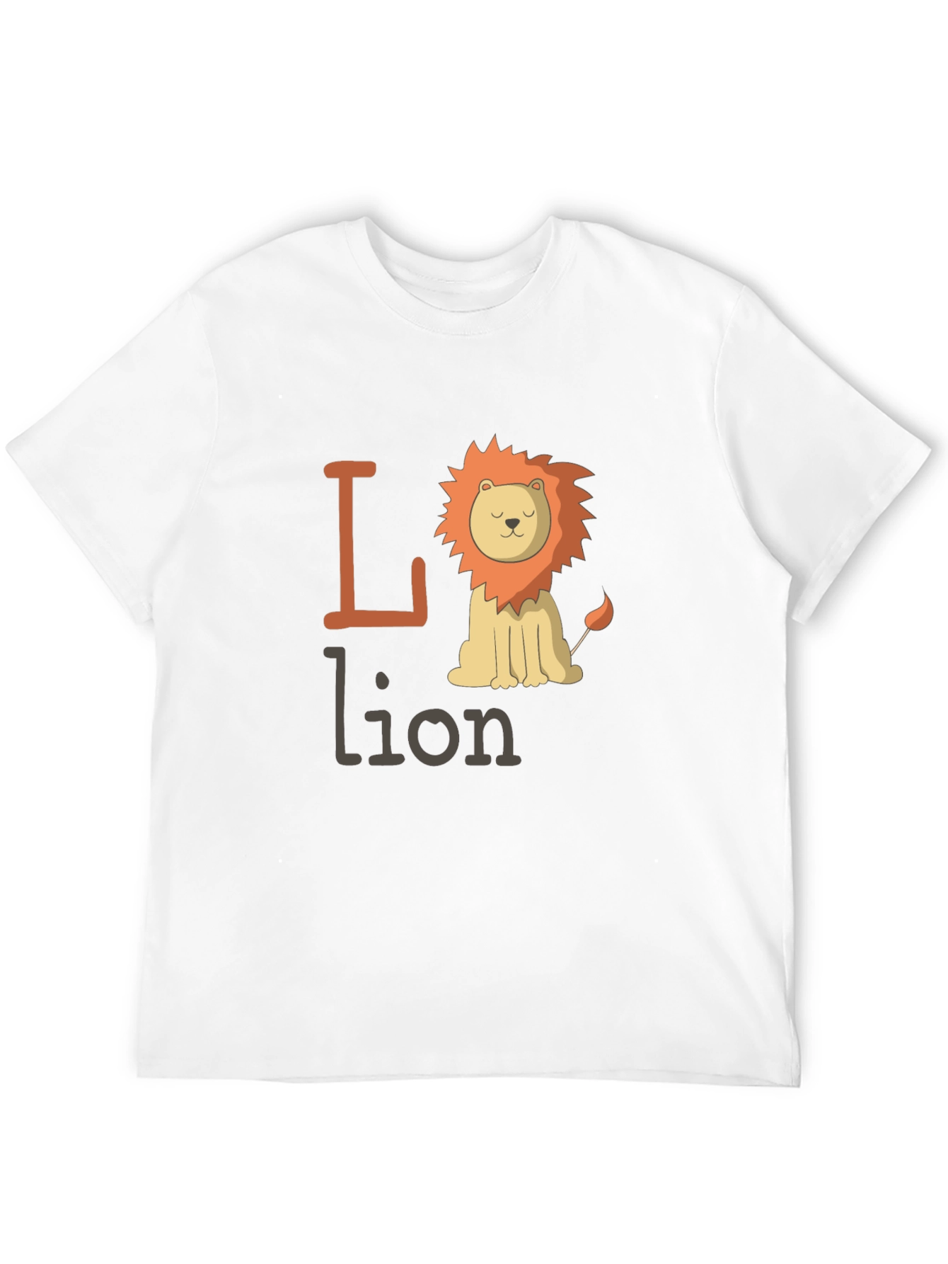 Black Cute Lion Graphic Tee - Animal Lover T-Shirt view 12