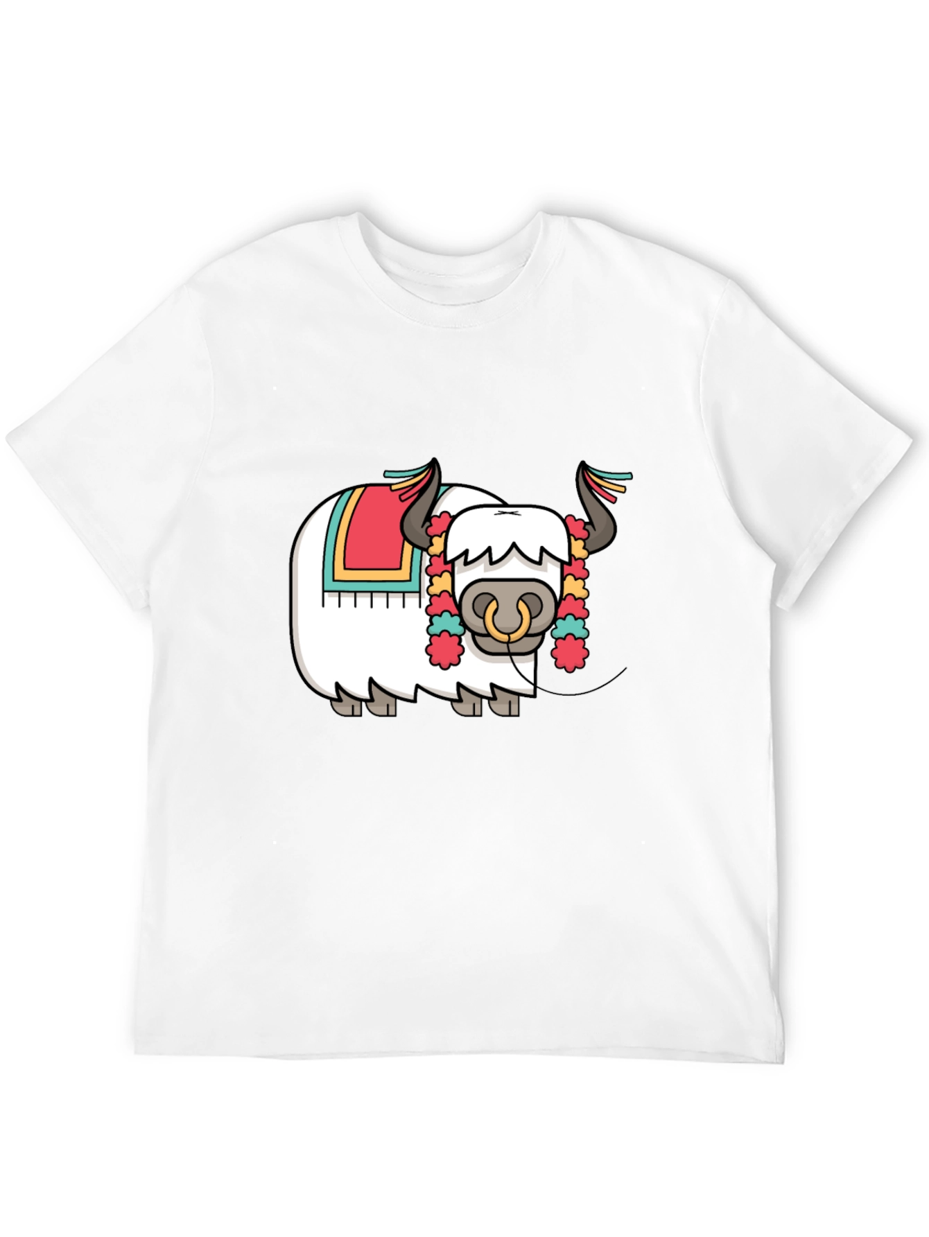 Black Yak Cartoon Graphic T-Shirt - Fun & Unique Design view 12
