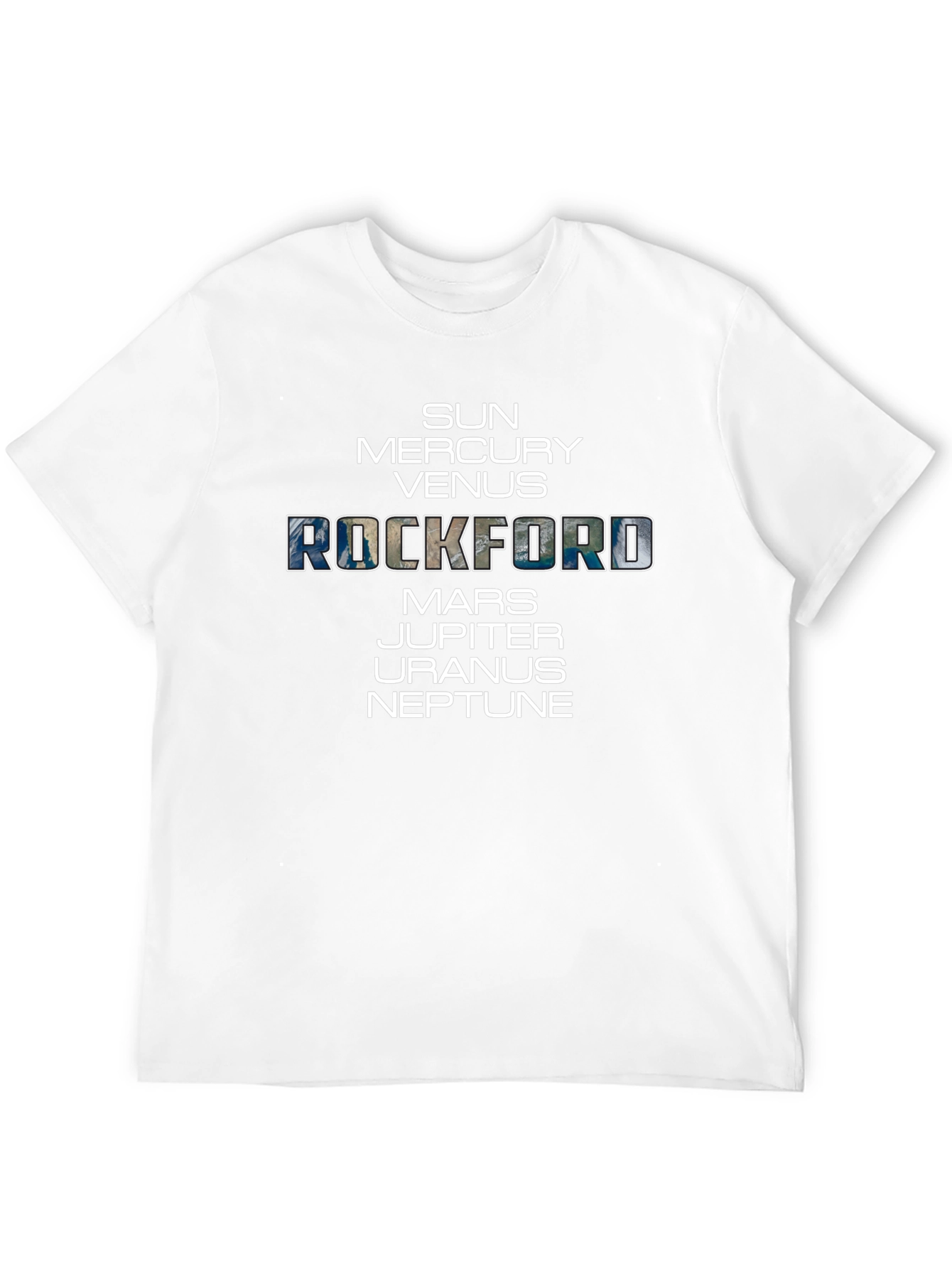 Black Planets Rockford T-Shirt, Black Cotton Crew Neck Tee view 12