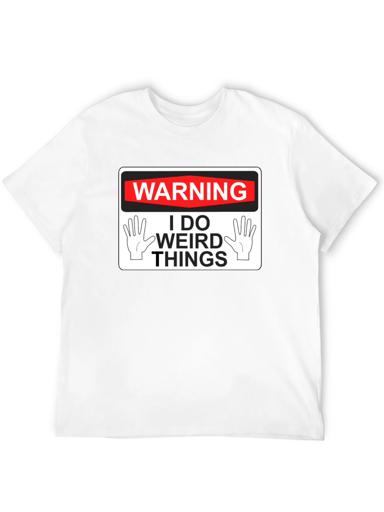 Black Warning: I Do Weird Things - Novelty Graphic T-Shirt view 12