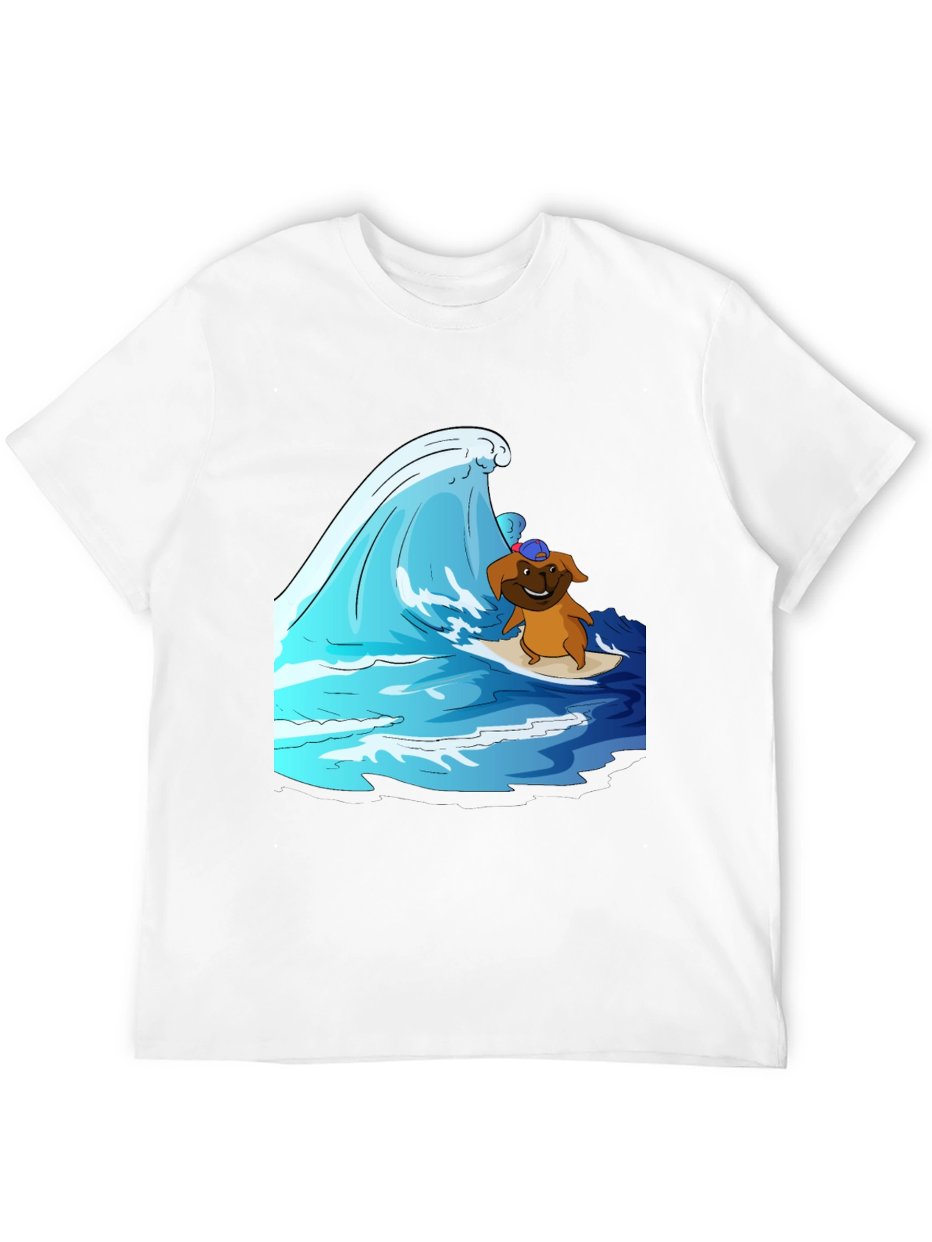 Black Surfing Dog T-Shirt view 12