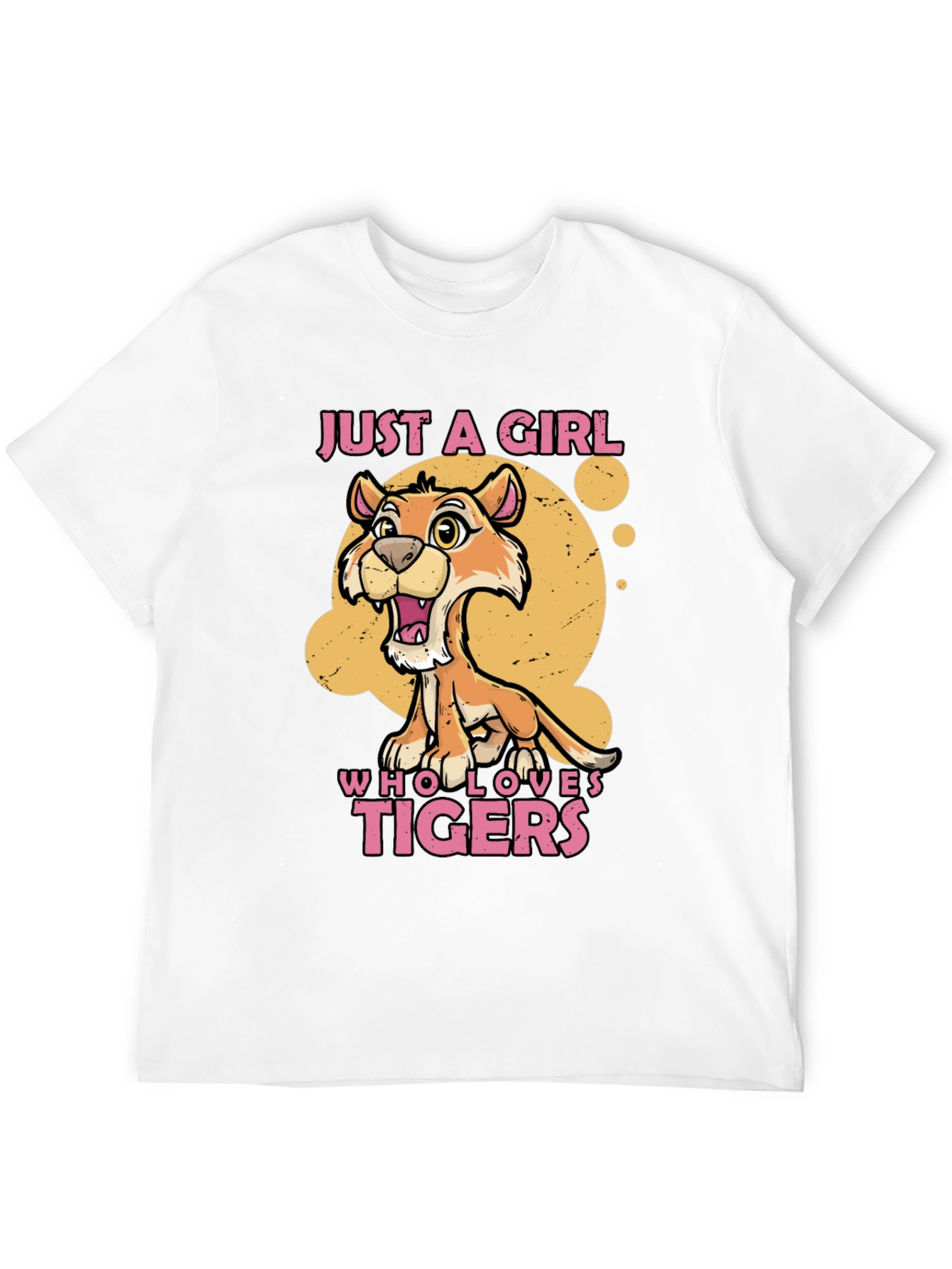 Black Just A Girl Who Loves Tigers T-Shirt view 12