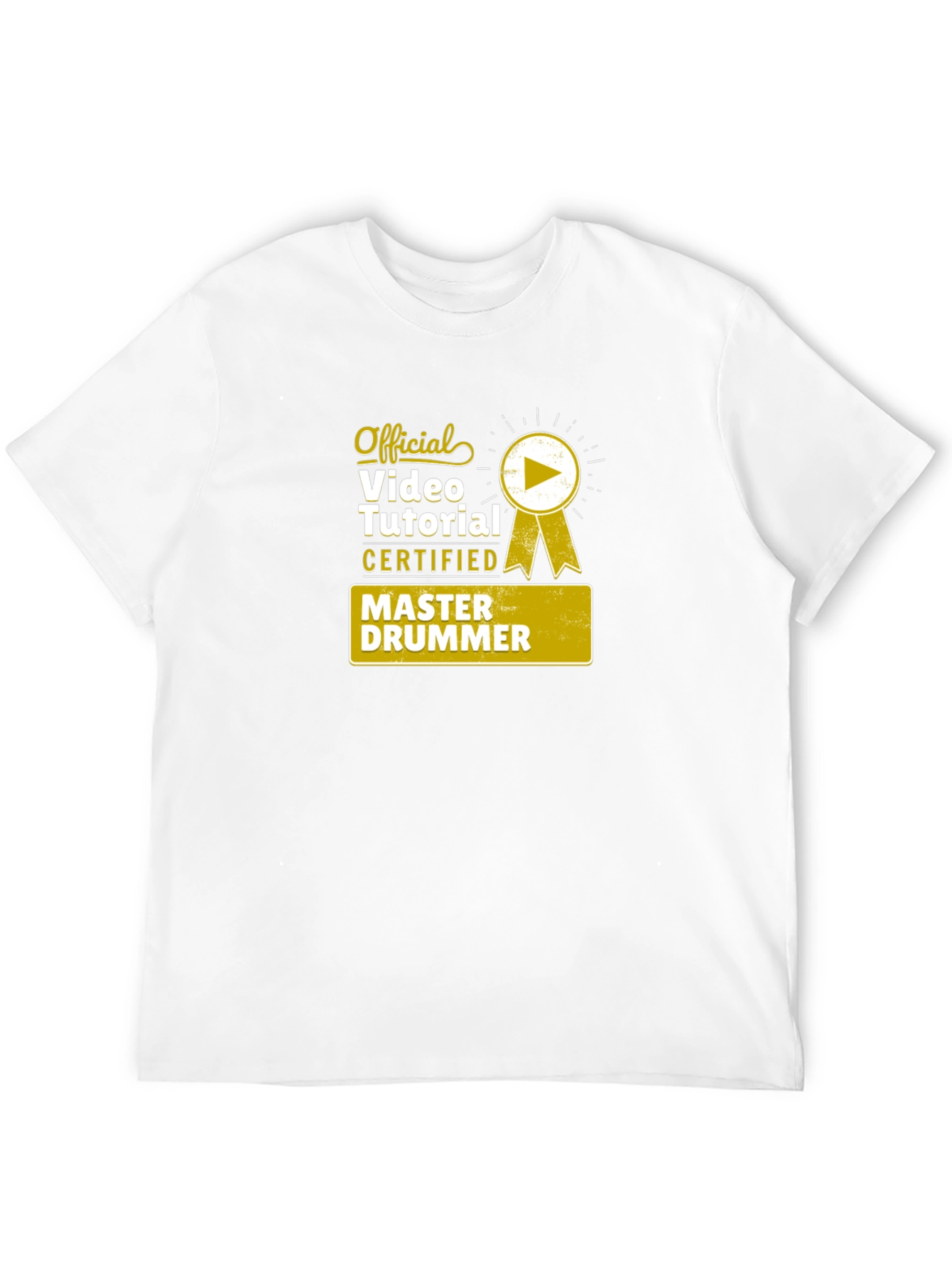 Black Master Drummer Certified Video Tutorial Black T-Shirt view 12