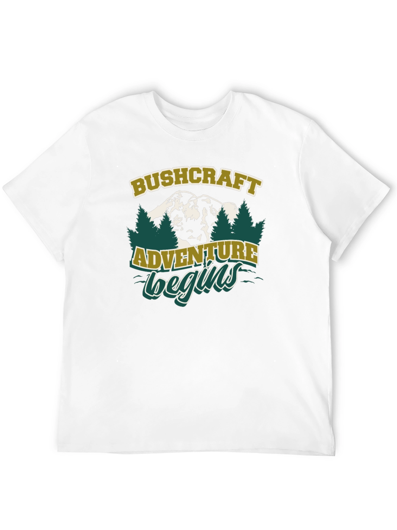 Black Bushcraft Adventure Begins Graphic T-Shirt view 12