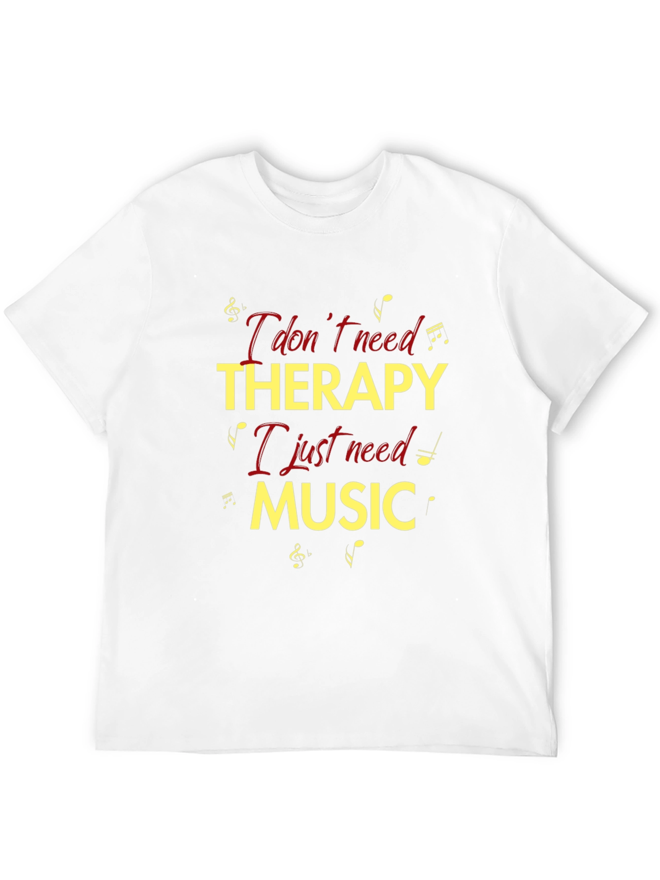 Black Music Therapy T-Shirt: "I don't need therapy, I just need music" view 12