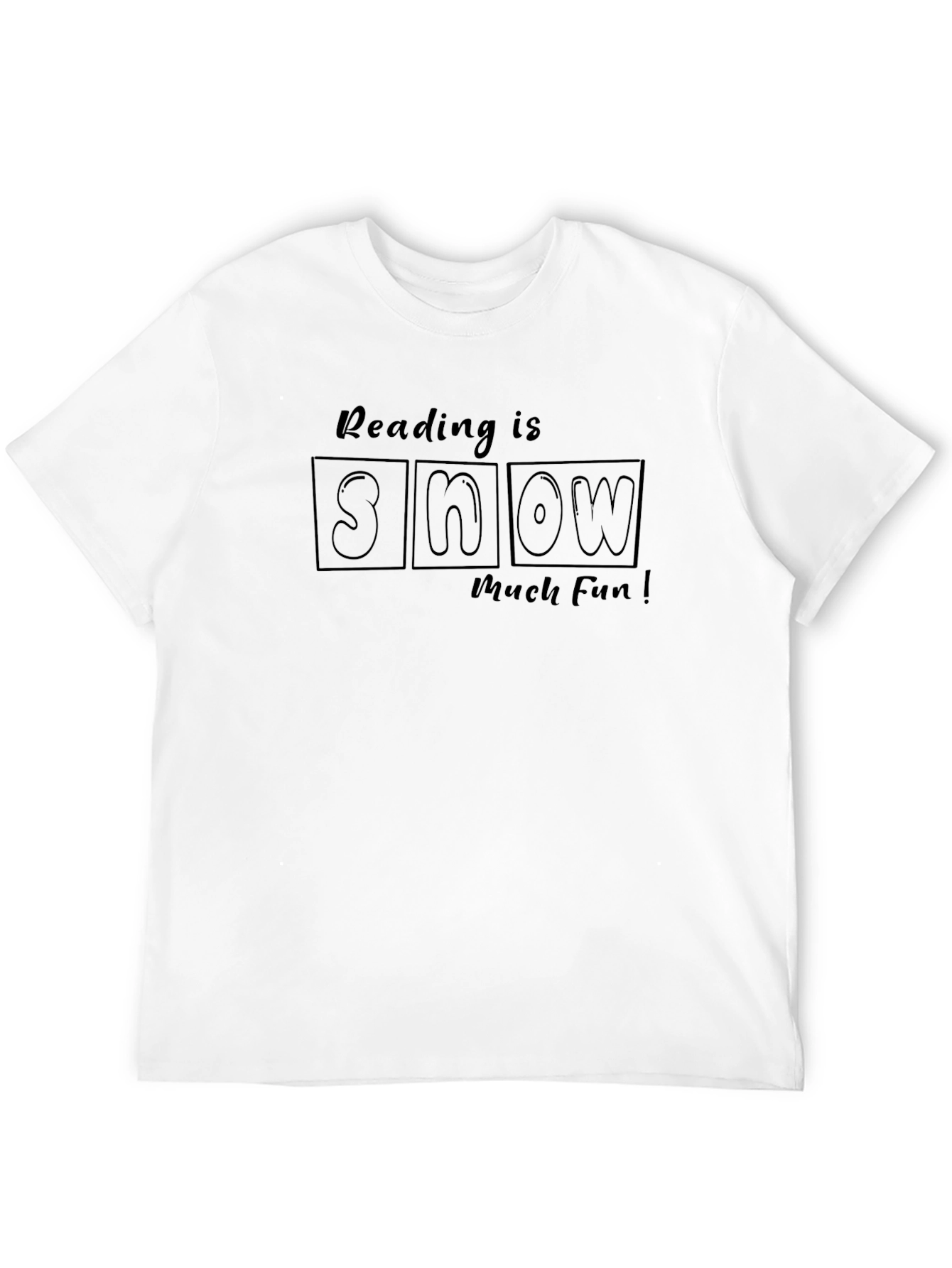 Black Reading is Snow Much Fun T-Shirt view 12