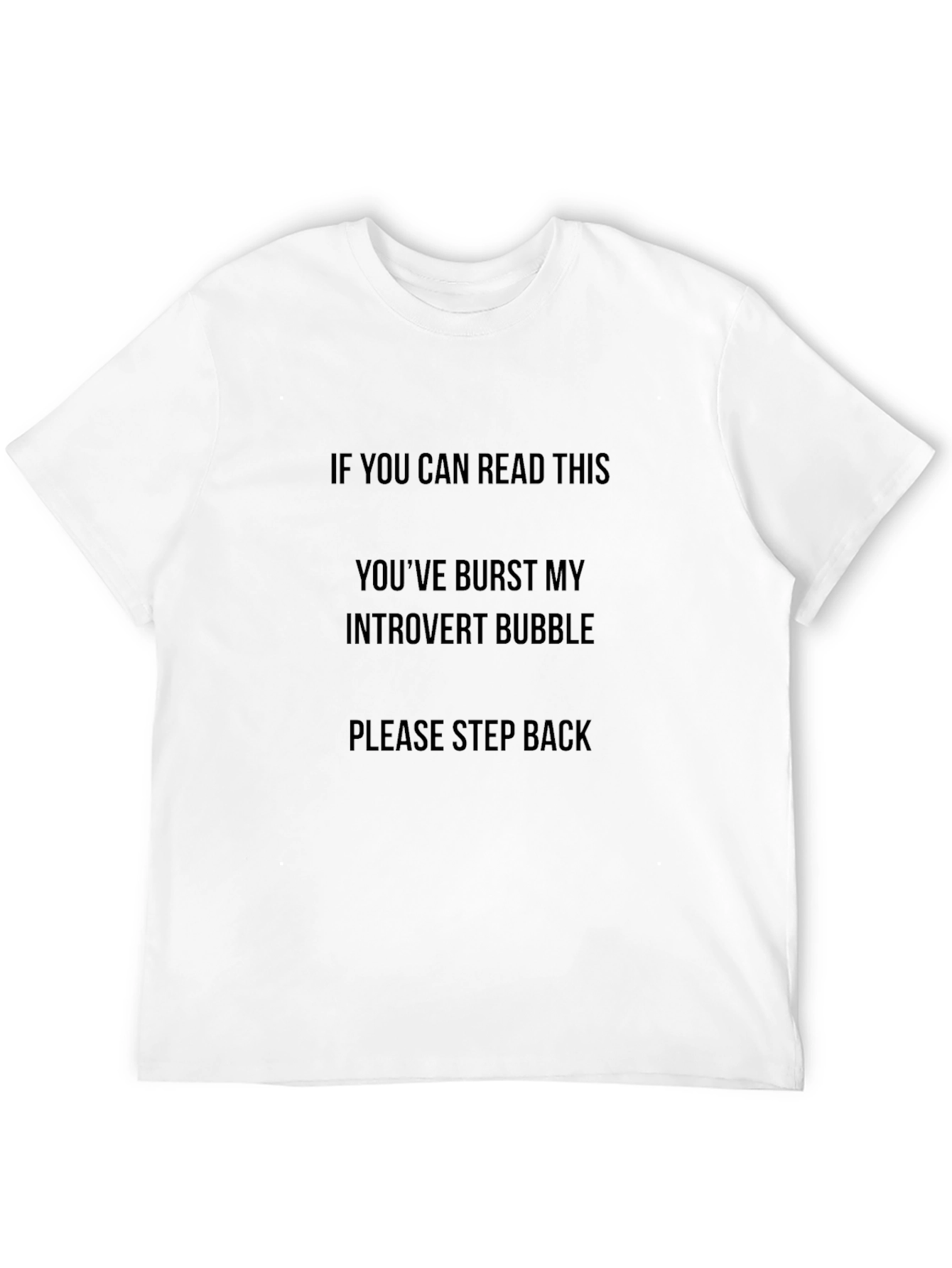 Black Introvert Bubble T-Shirt - Funny Slogan Tee view 12