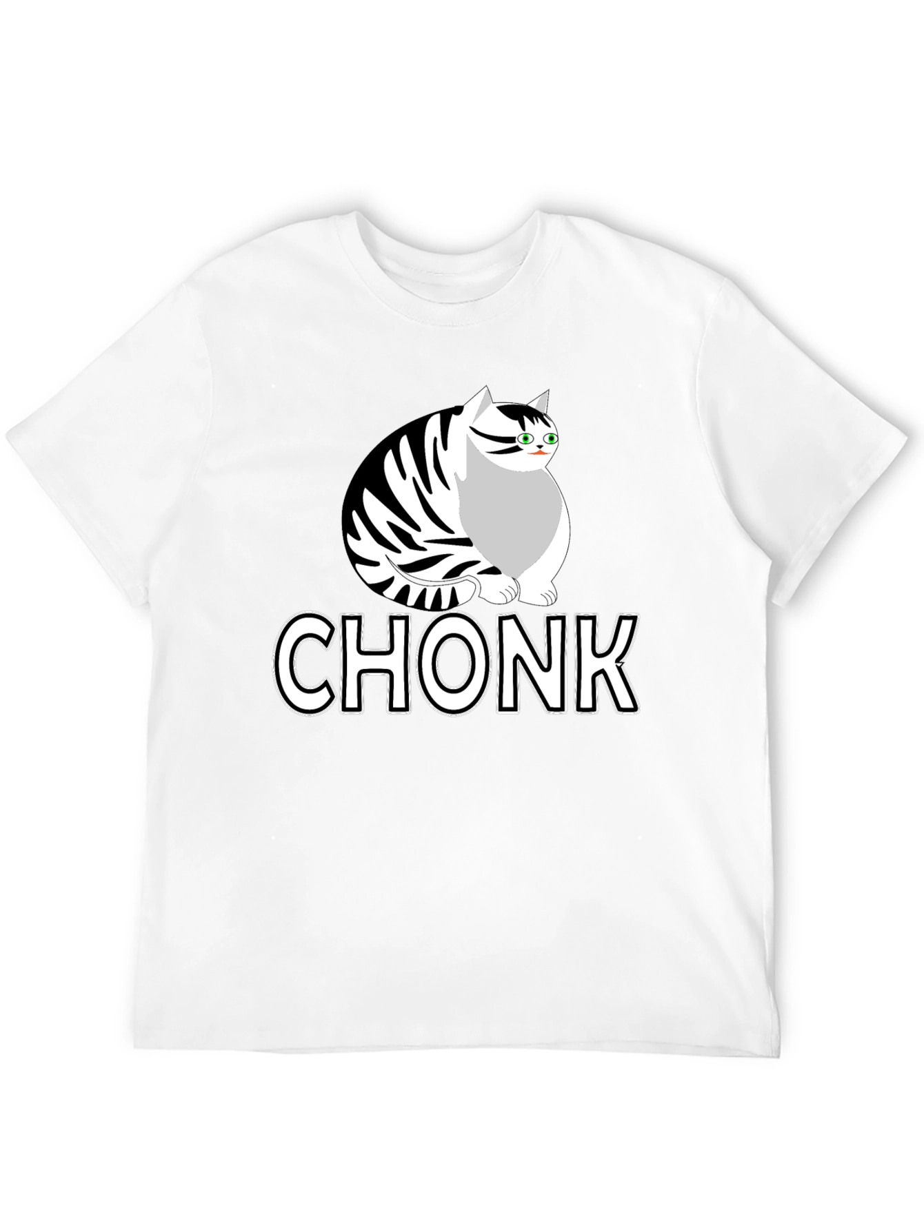 Black Chonk Cat Graphic T-Shirt - Funny Cat Lover Tee view 12