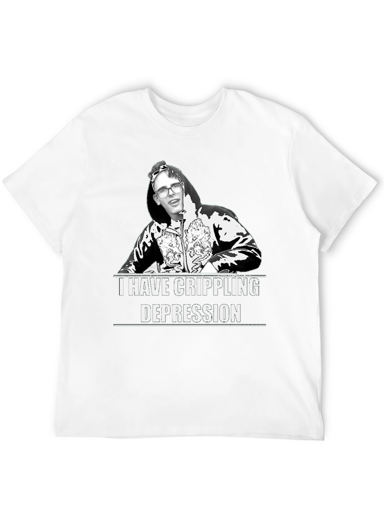 Black Crippling Depression Graphic Tee view 12