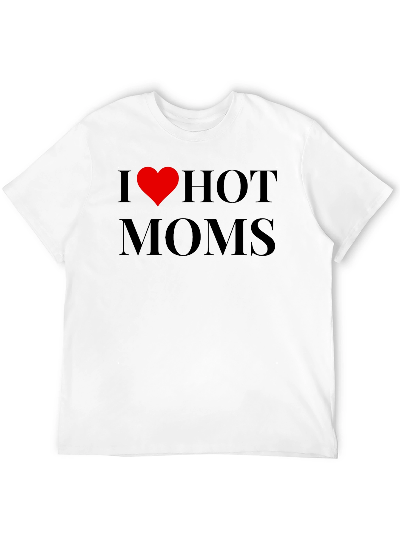 Black I Heart Hot Moms Graphic Tee - Adult Humor Novelty T-Shirt view 12