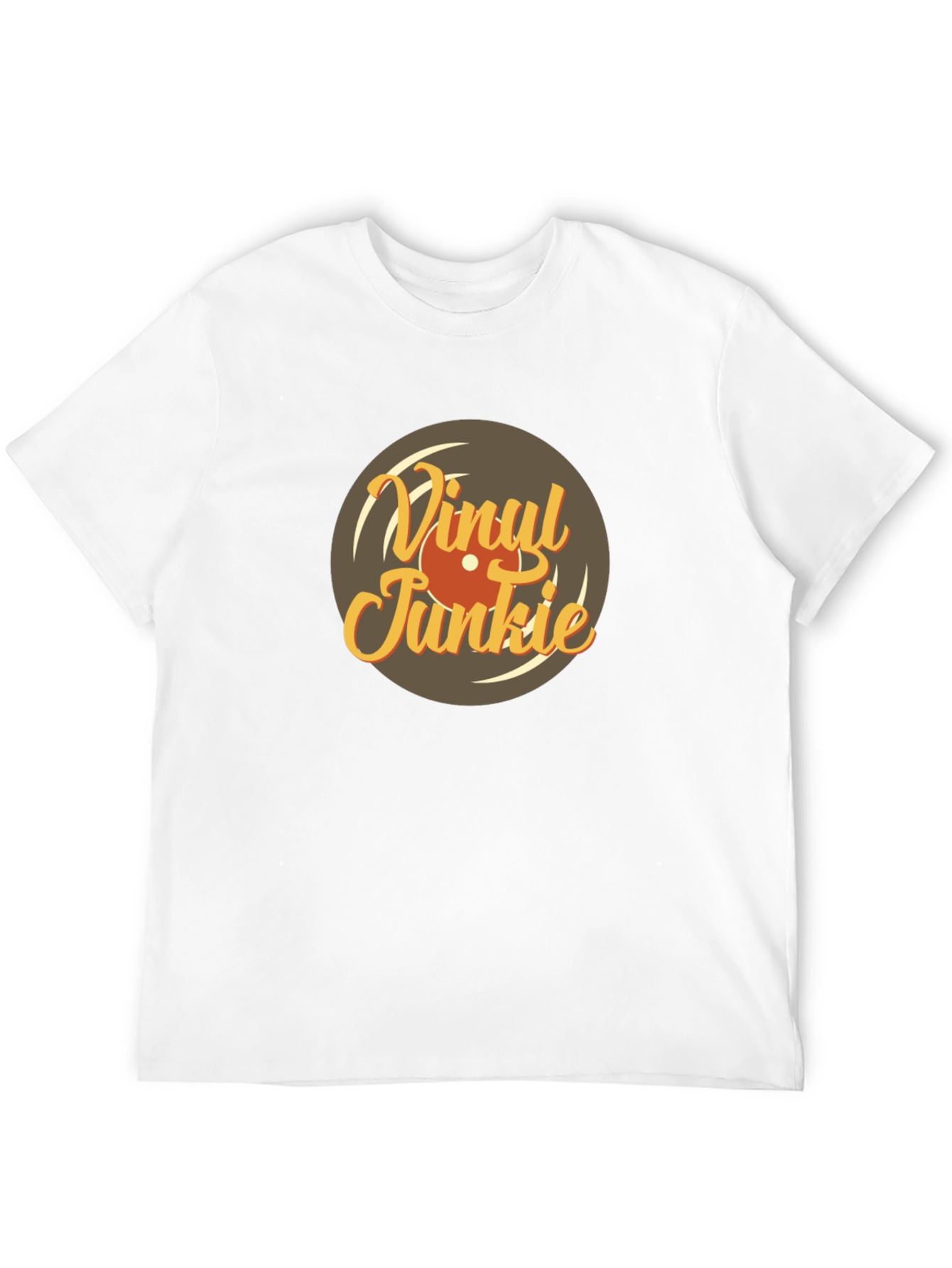 Black Vinyl Junkie Graphic Tee - Retro Music Lover T-Shirt view 12