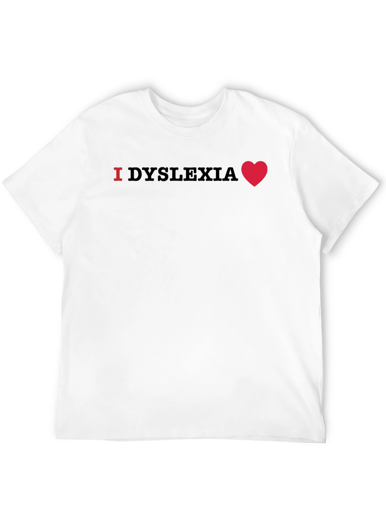 Black I Heart Dyslexia Black T-Shirt view 12