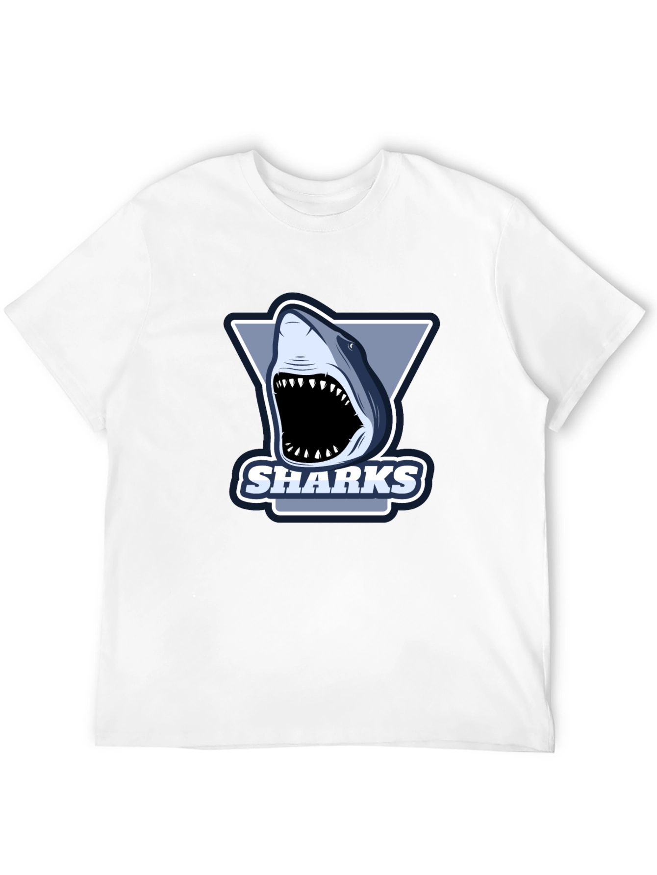 Black Men's Black Shark Graphic T-Shirt view 12