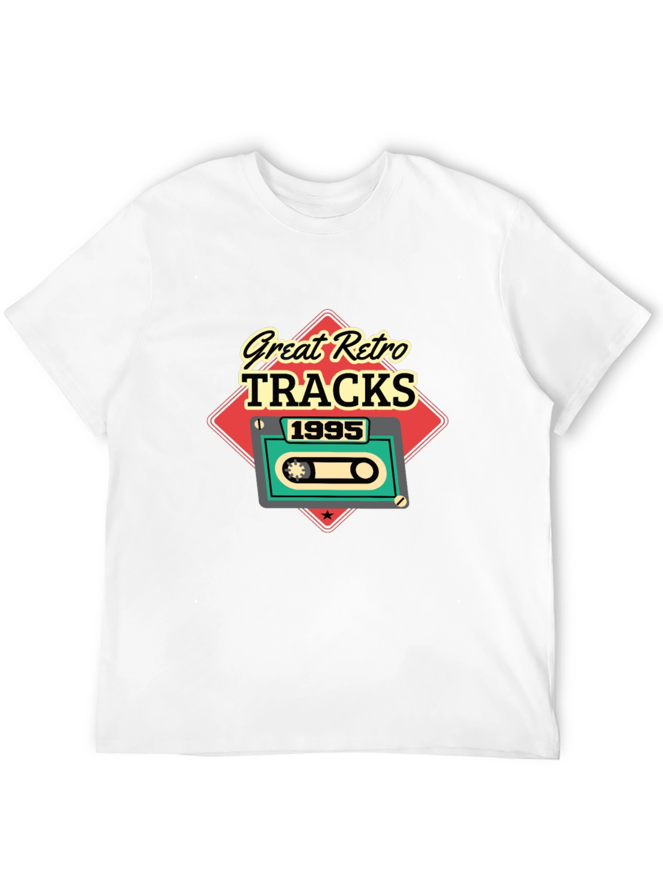 Black Great Retro Tracks 1995 Black T-Shirt view 12