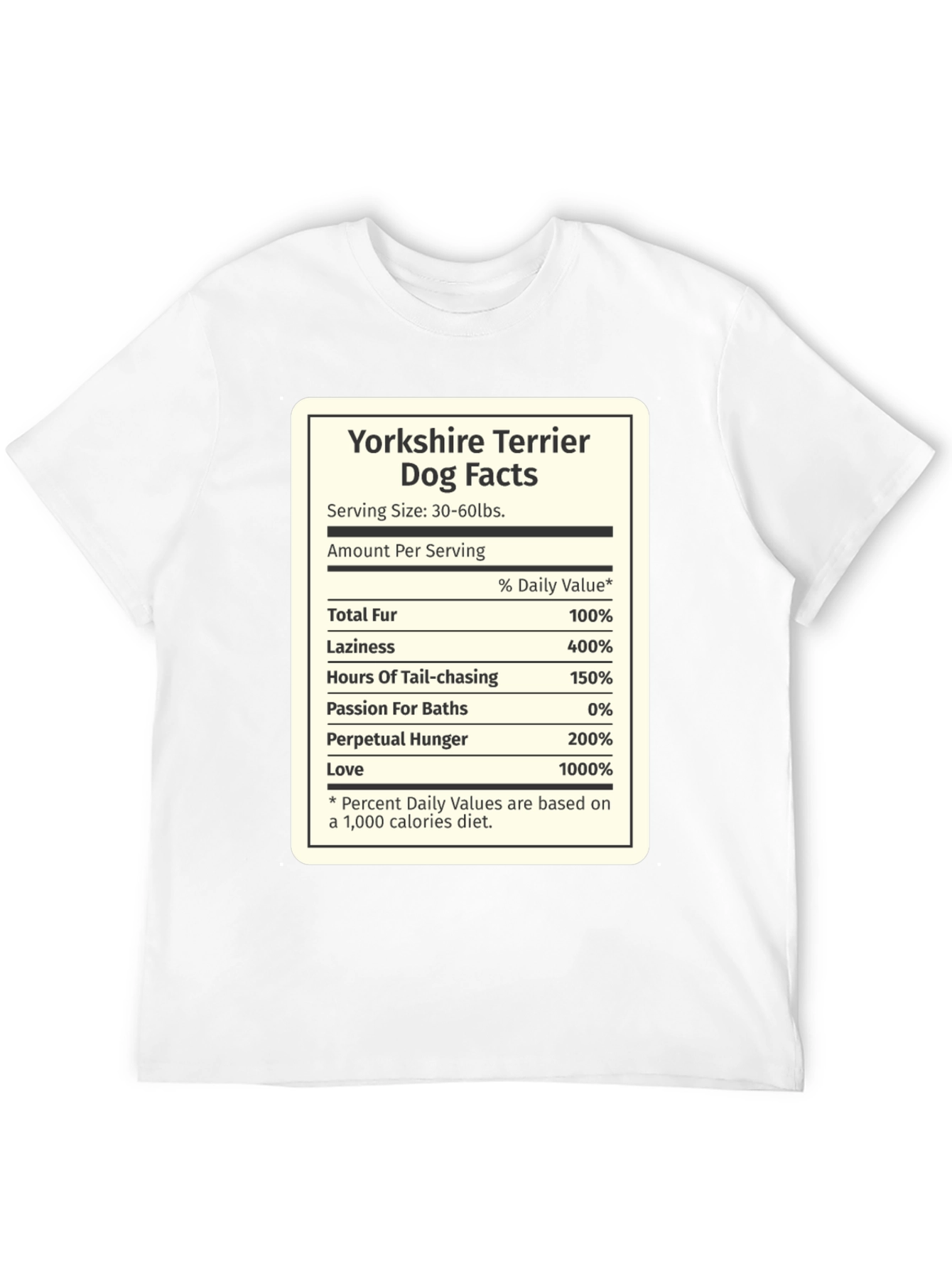 Black Yorkshire Terrier Dog Facts Funny Novelty T-Shirt view 12