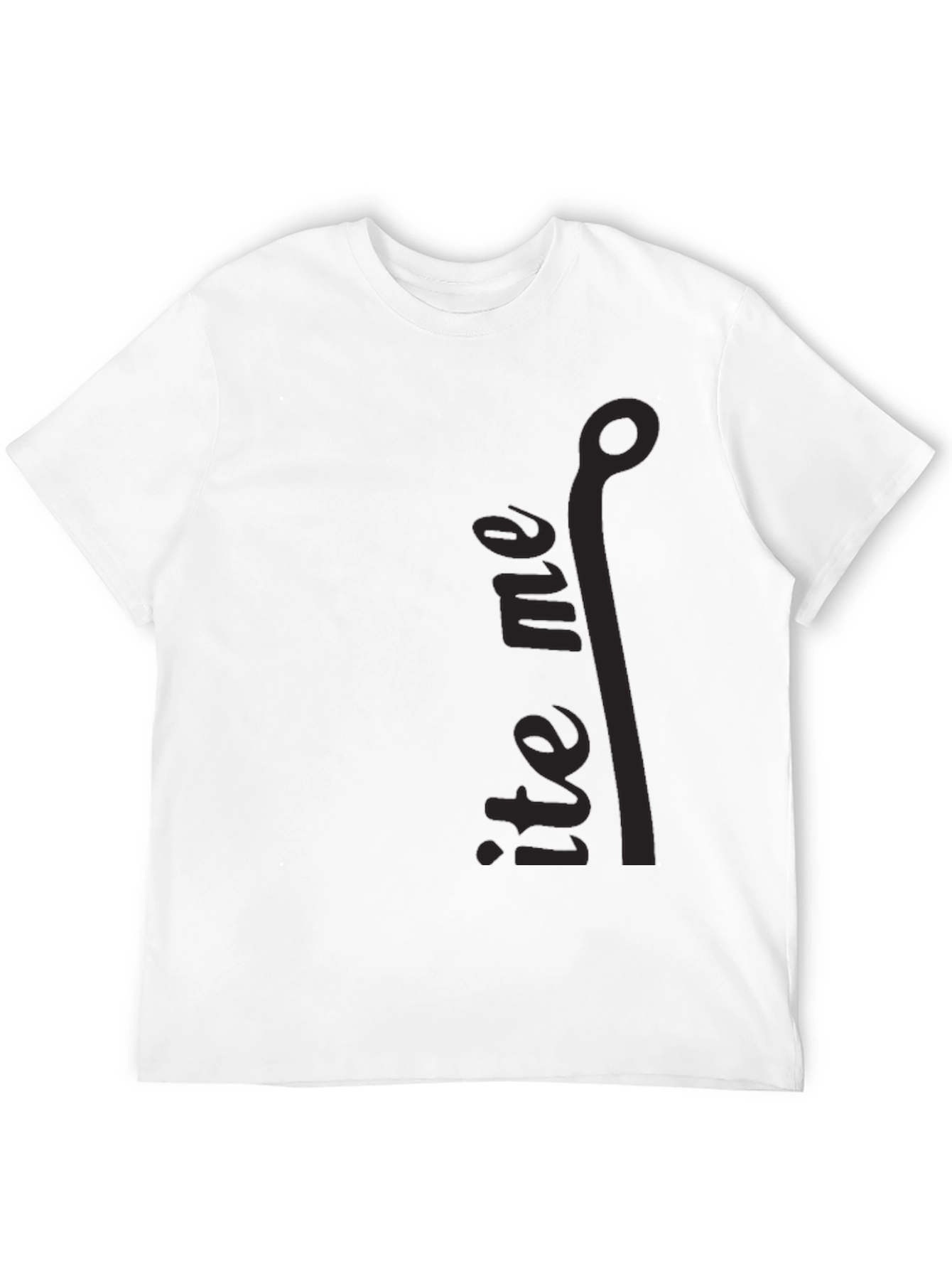 Black Men's Black Graphic T-Shirt - Bite Me view 12